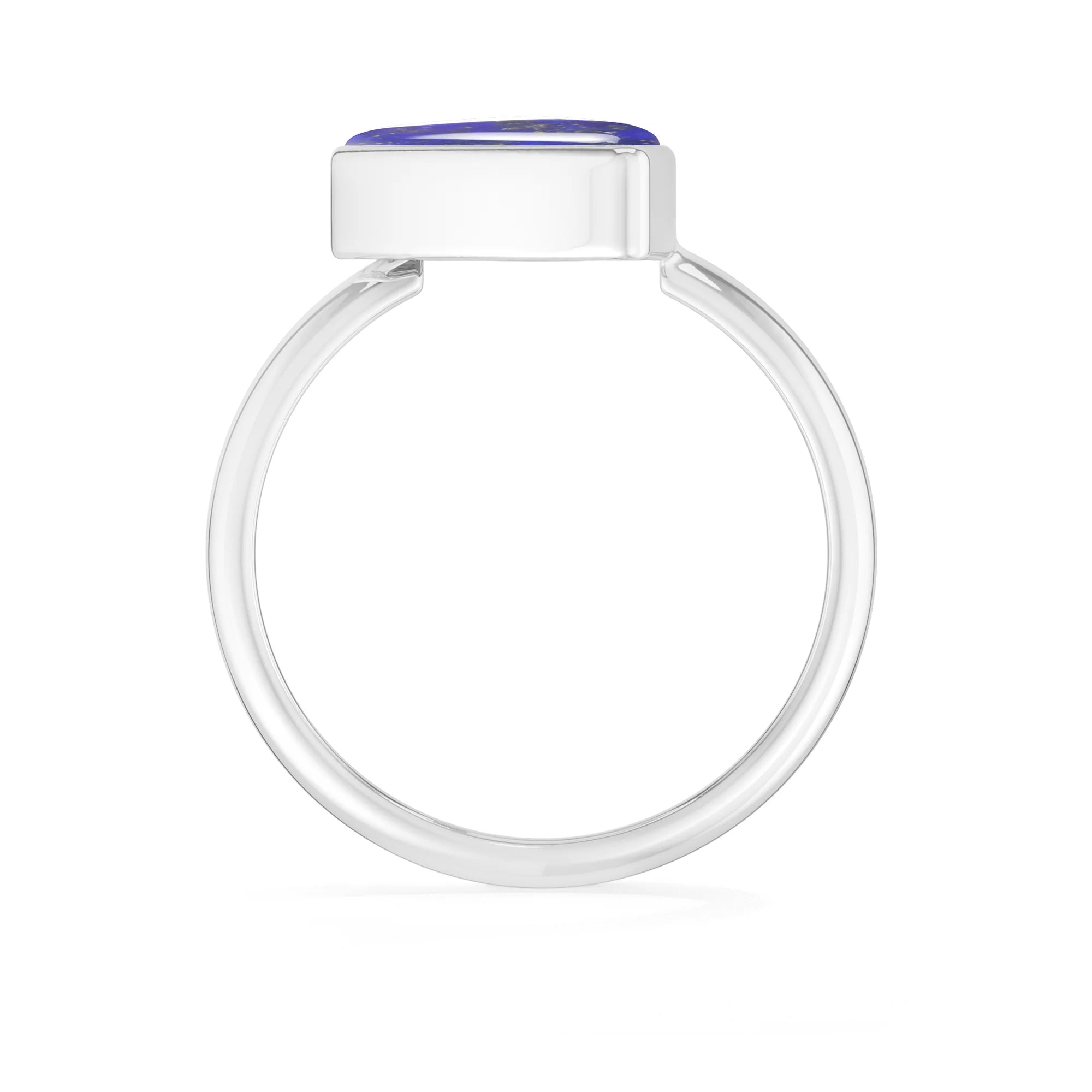 lapis-lazuli bezel-set ring