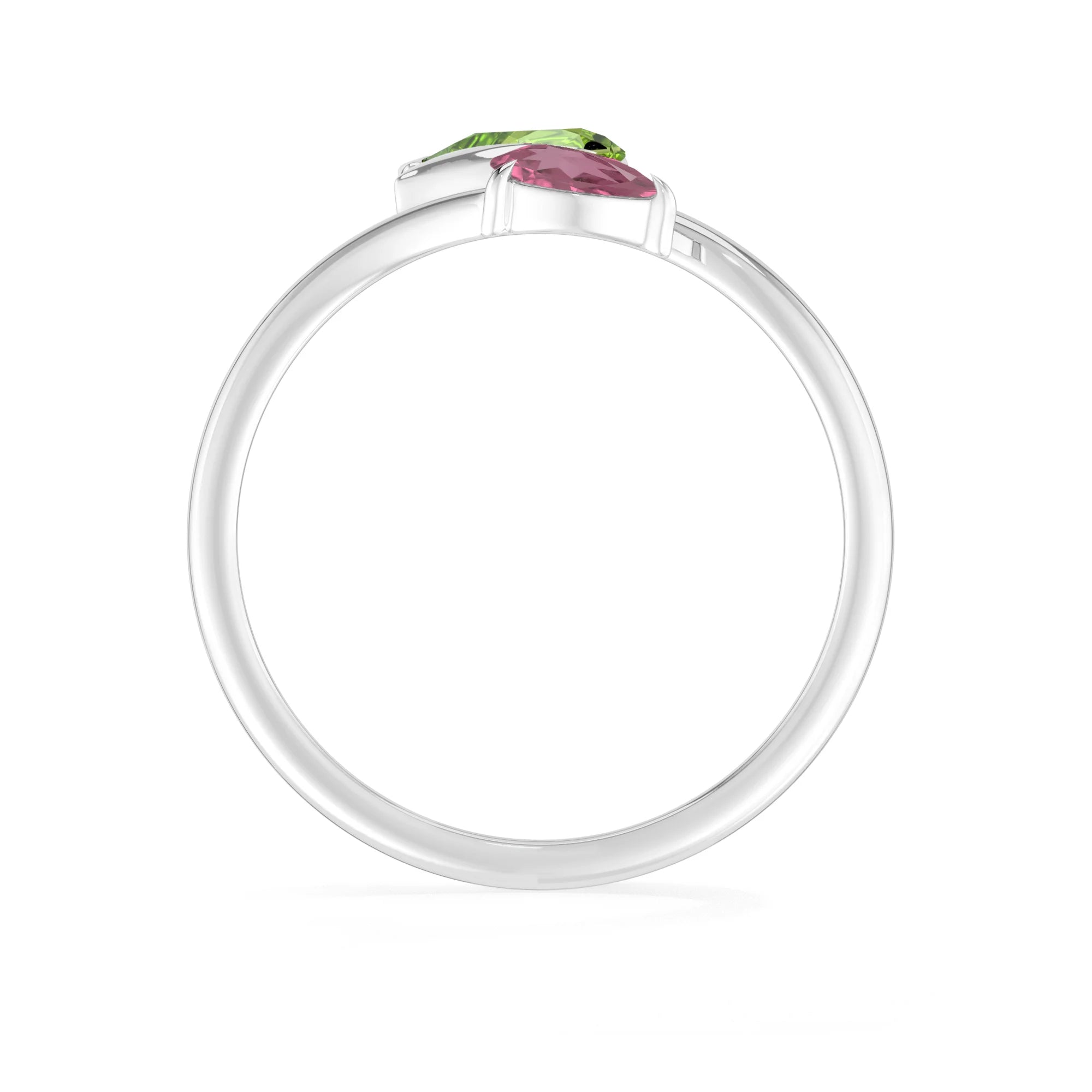 peridot & pink tourmaline ring