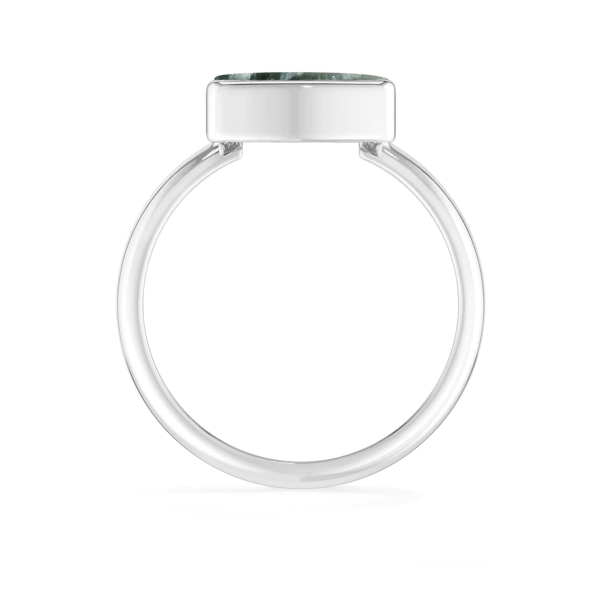 seraphinite bezel-set ring