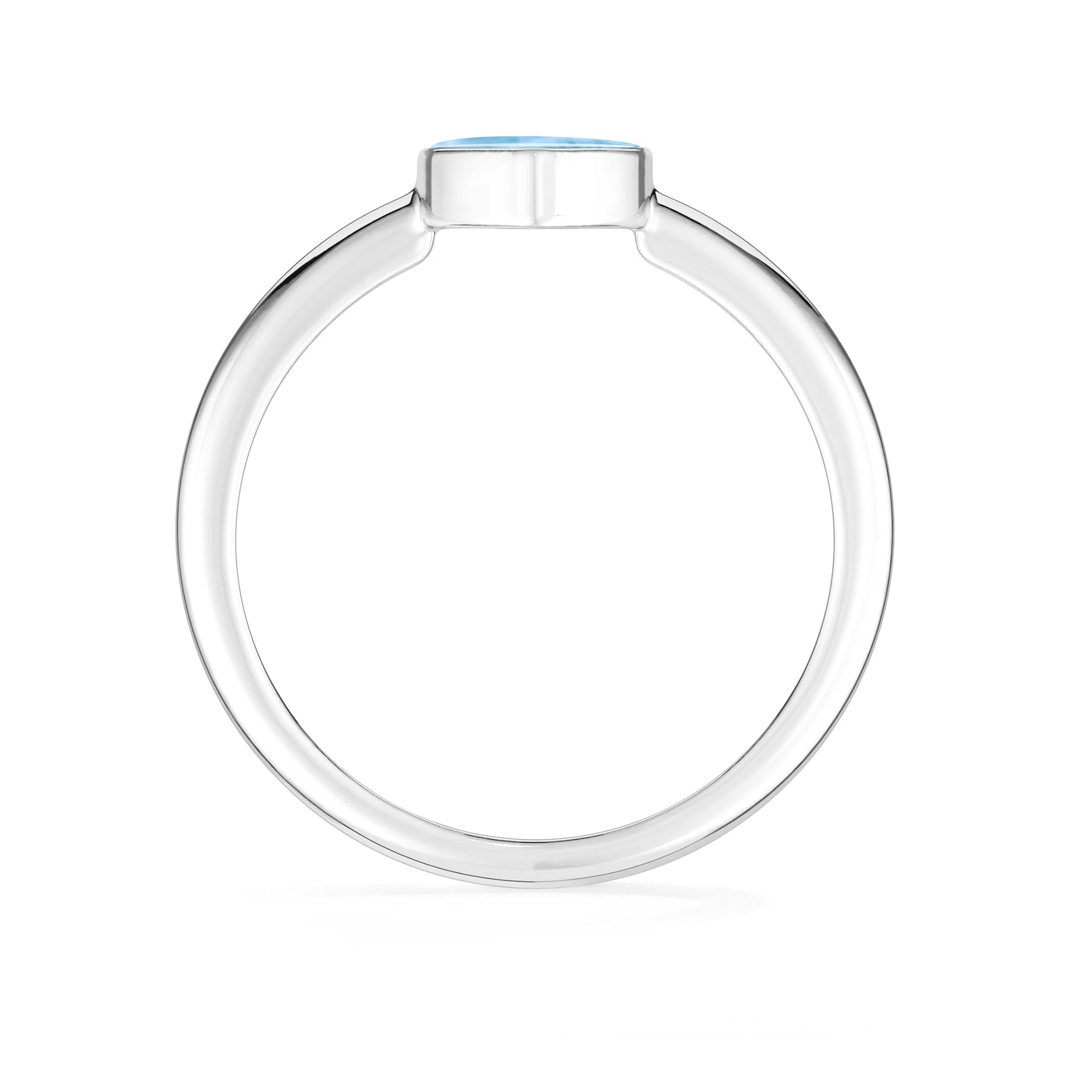 larimar bezel-set ring