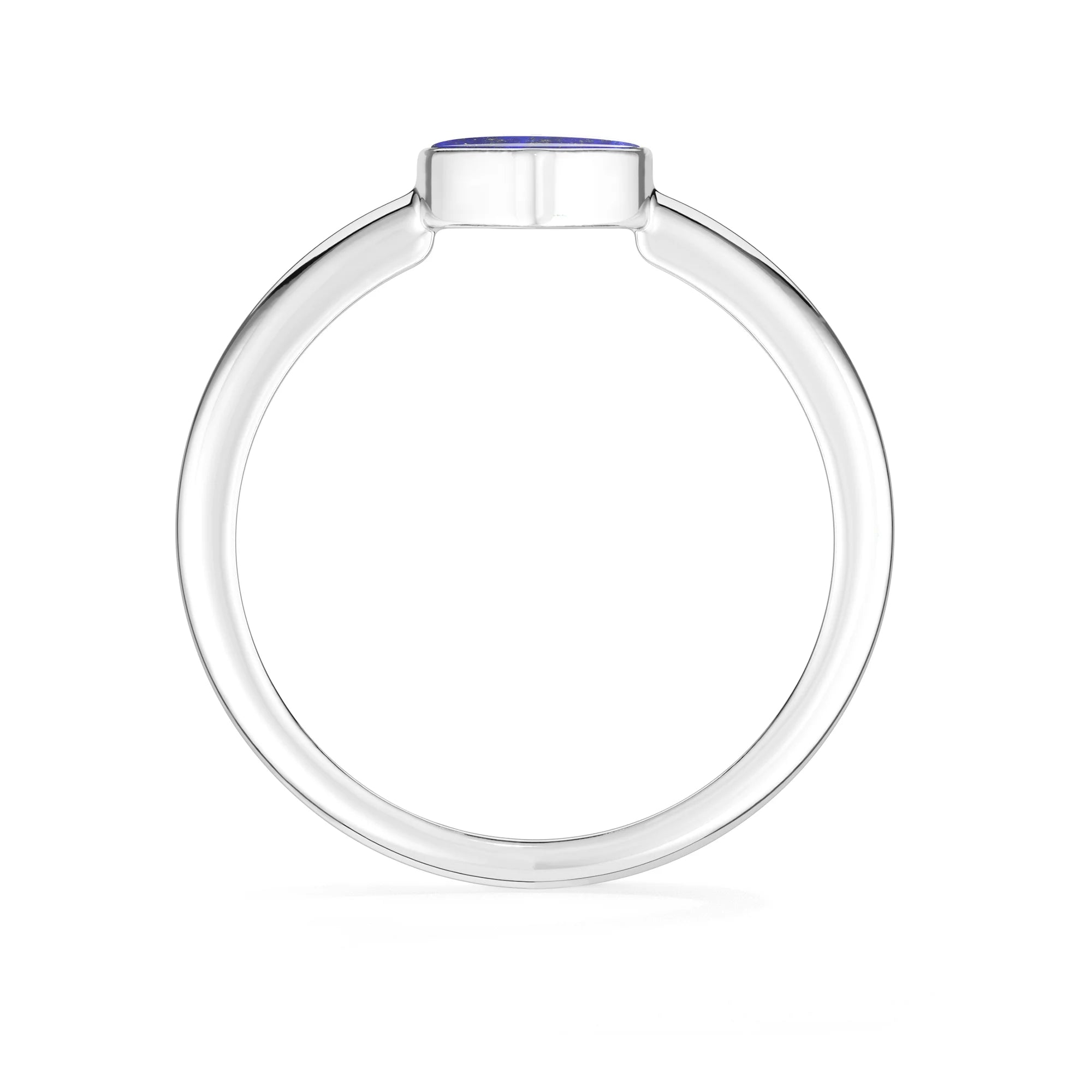 lapis lazuli bezel-set ring