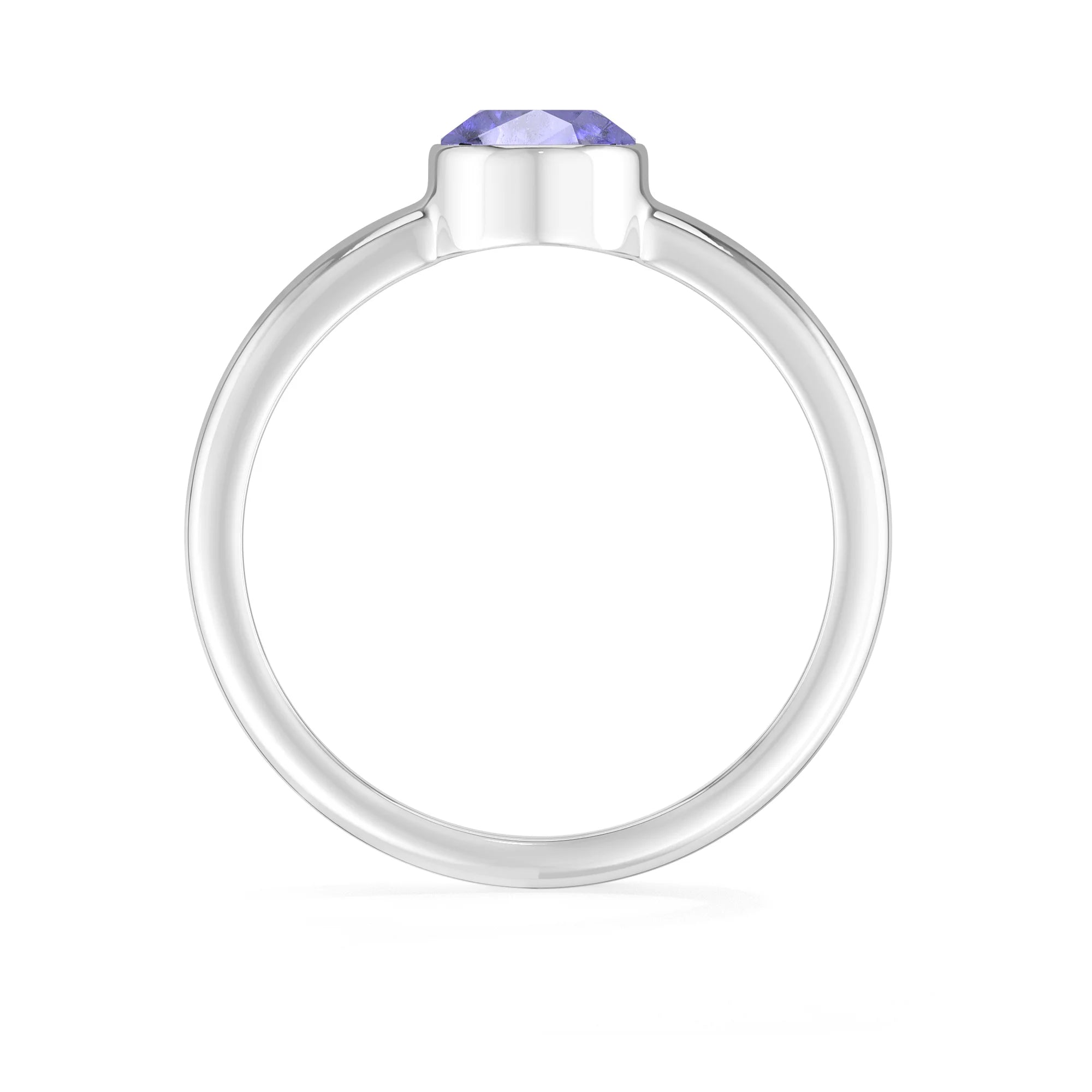tanzanite bezel-set ring