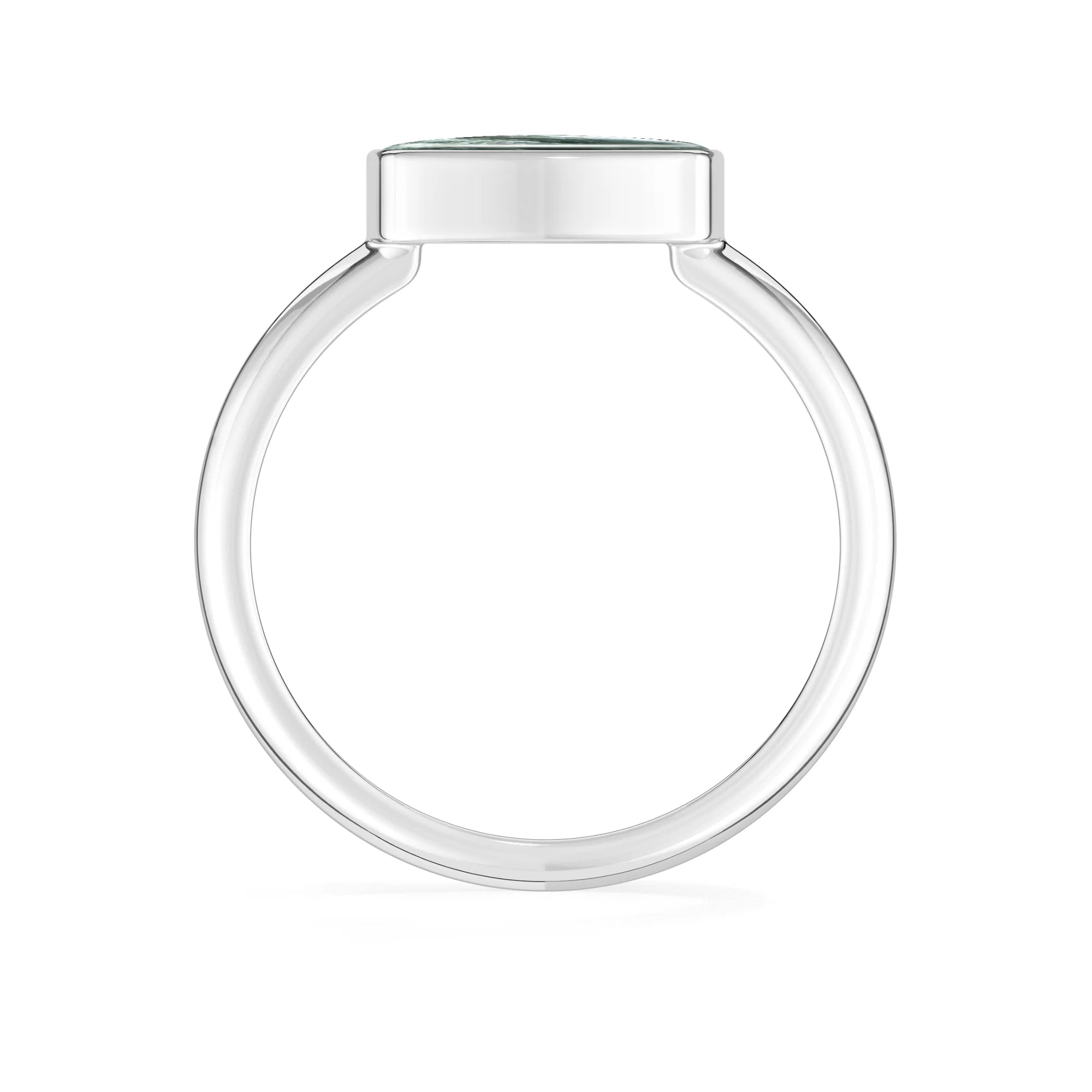 seraphinite bezel-set ring