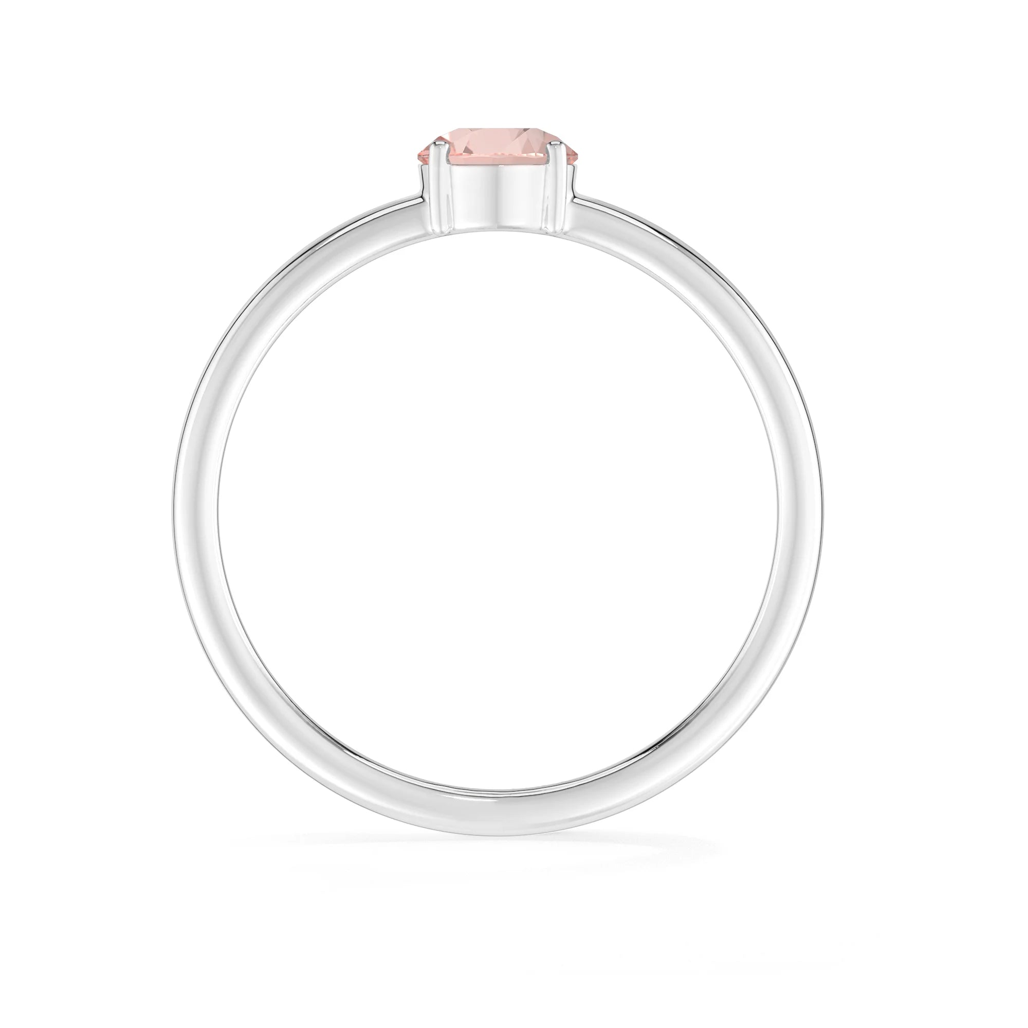 morganite stackable prong-set ring