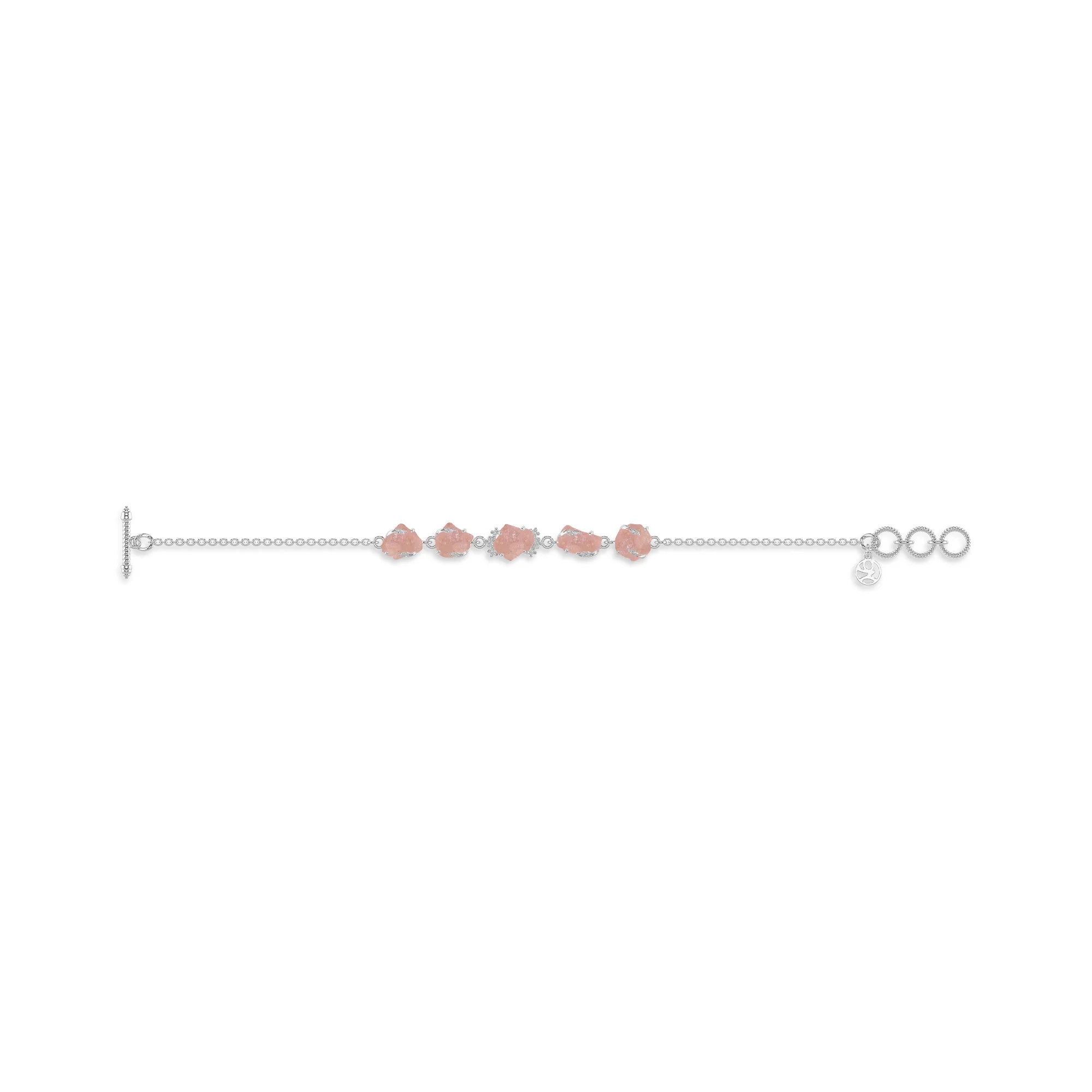 rose quartz rough bracelet
