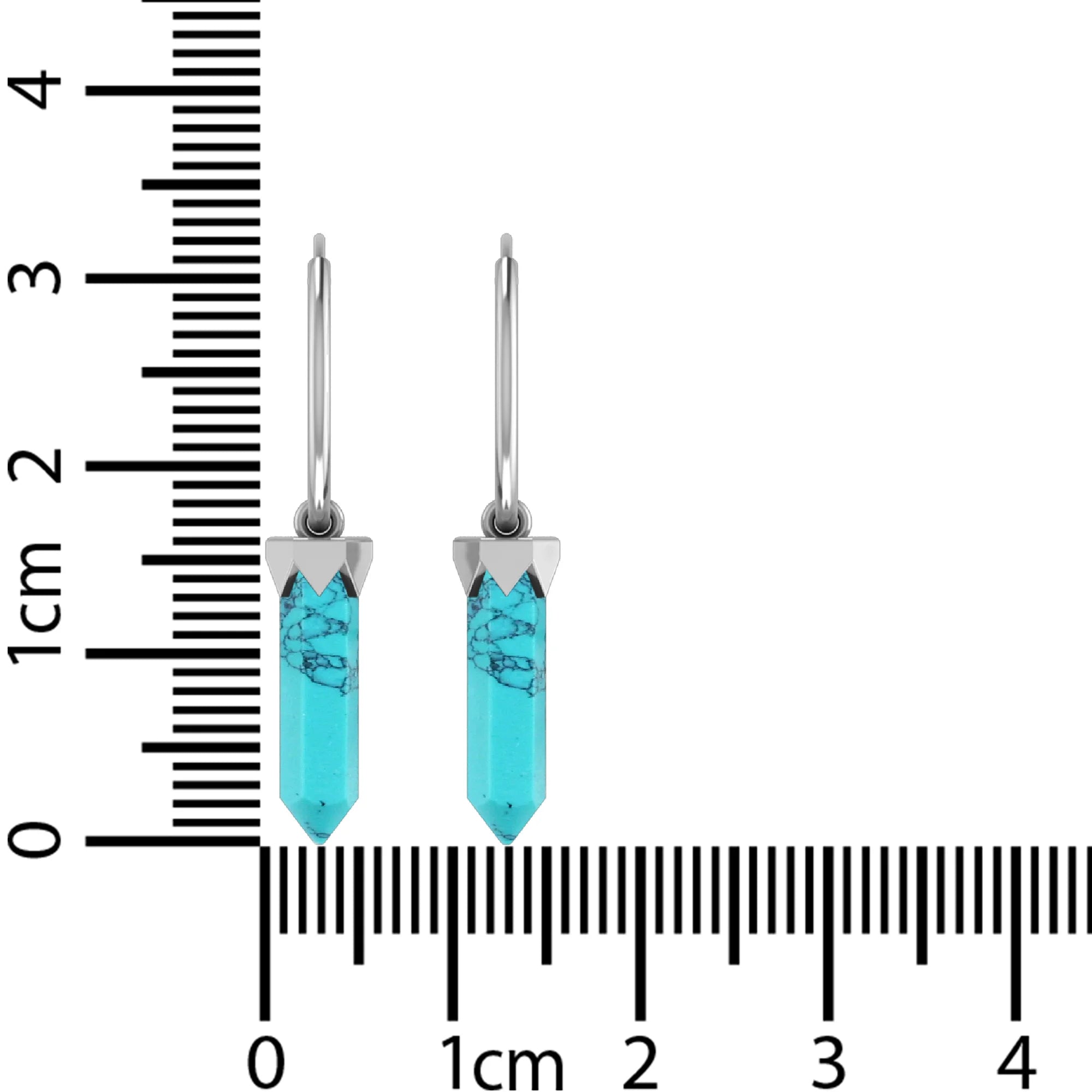 turquoise cut earrings