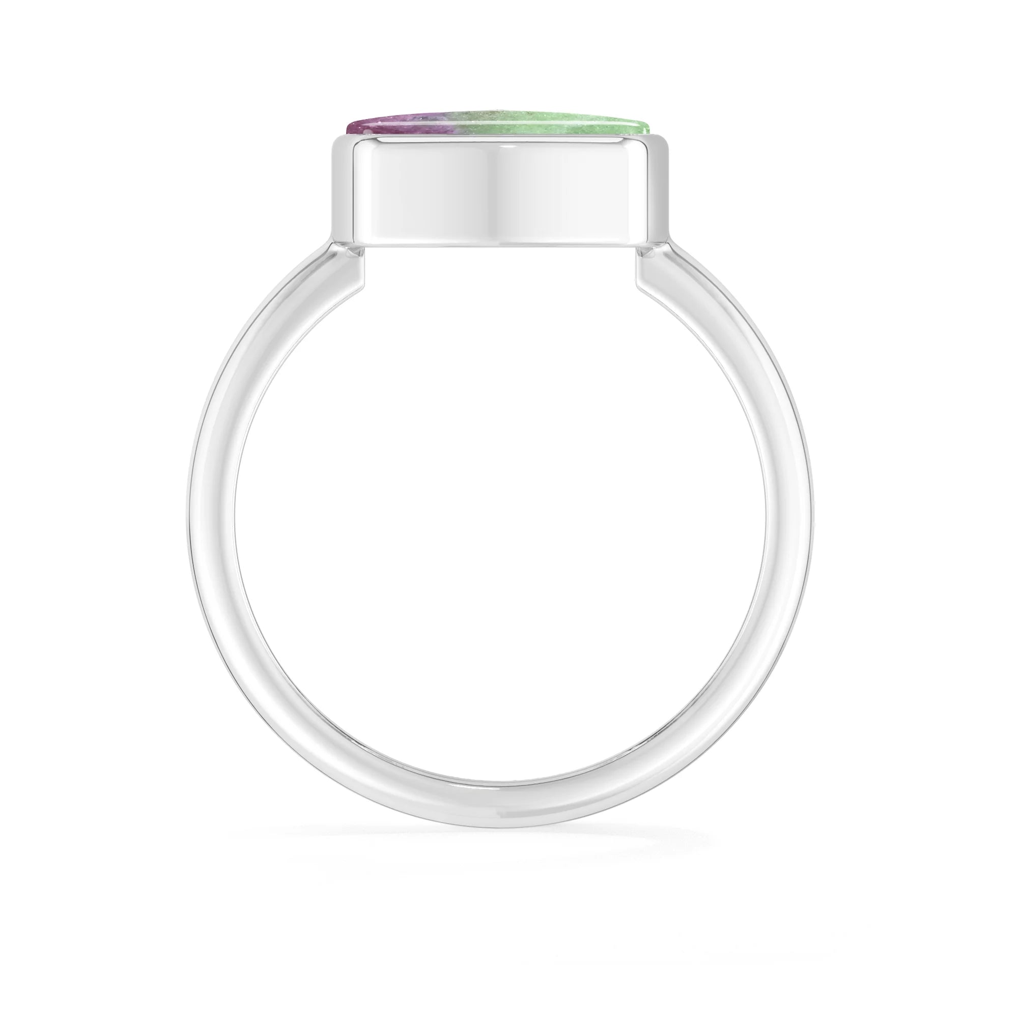 ruby-zoisite bezel-set ring