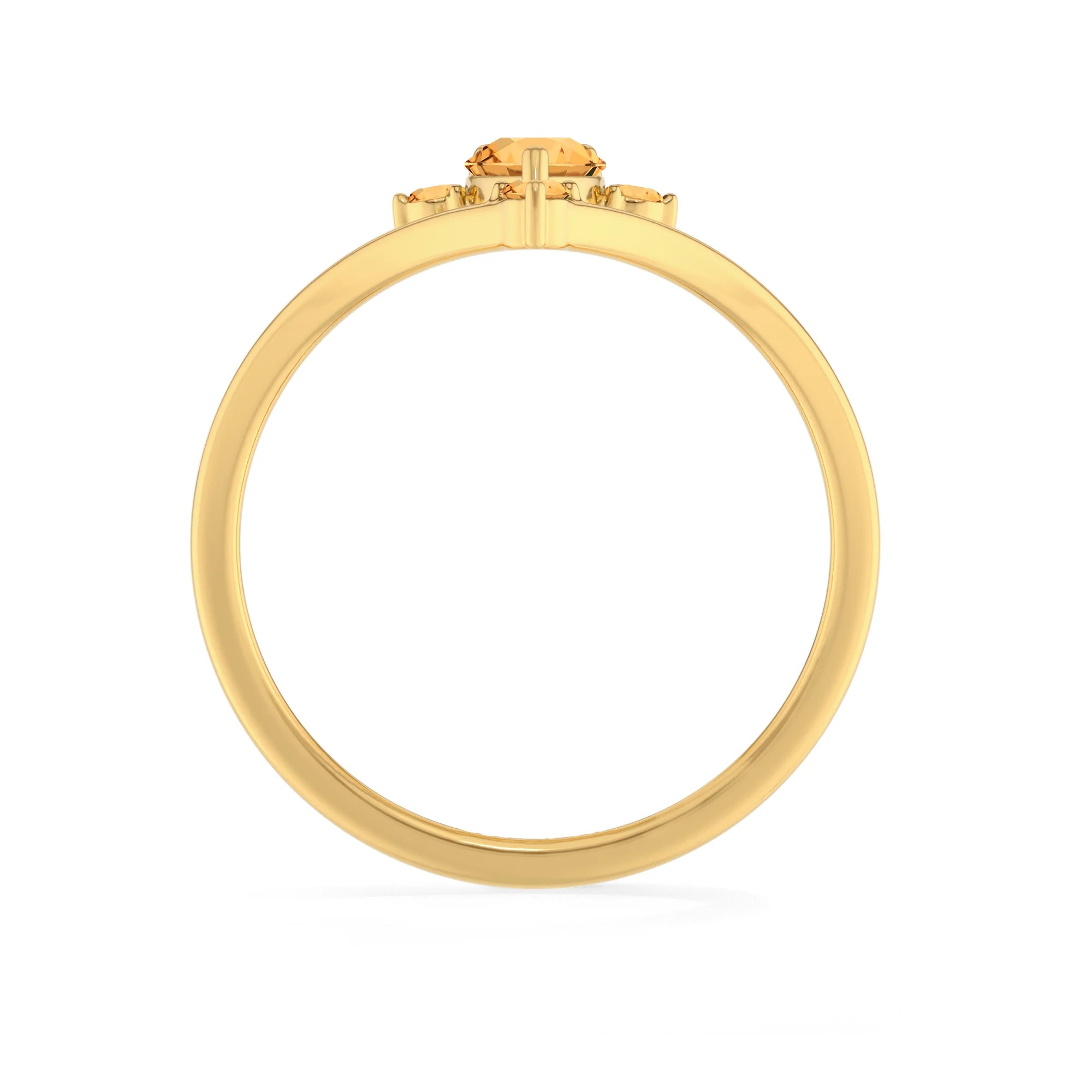 citrine prong-set ring