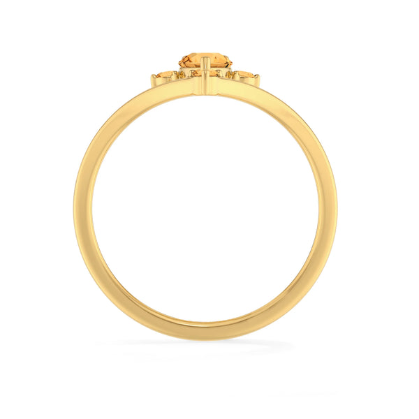 citrine prong-set ring