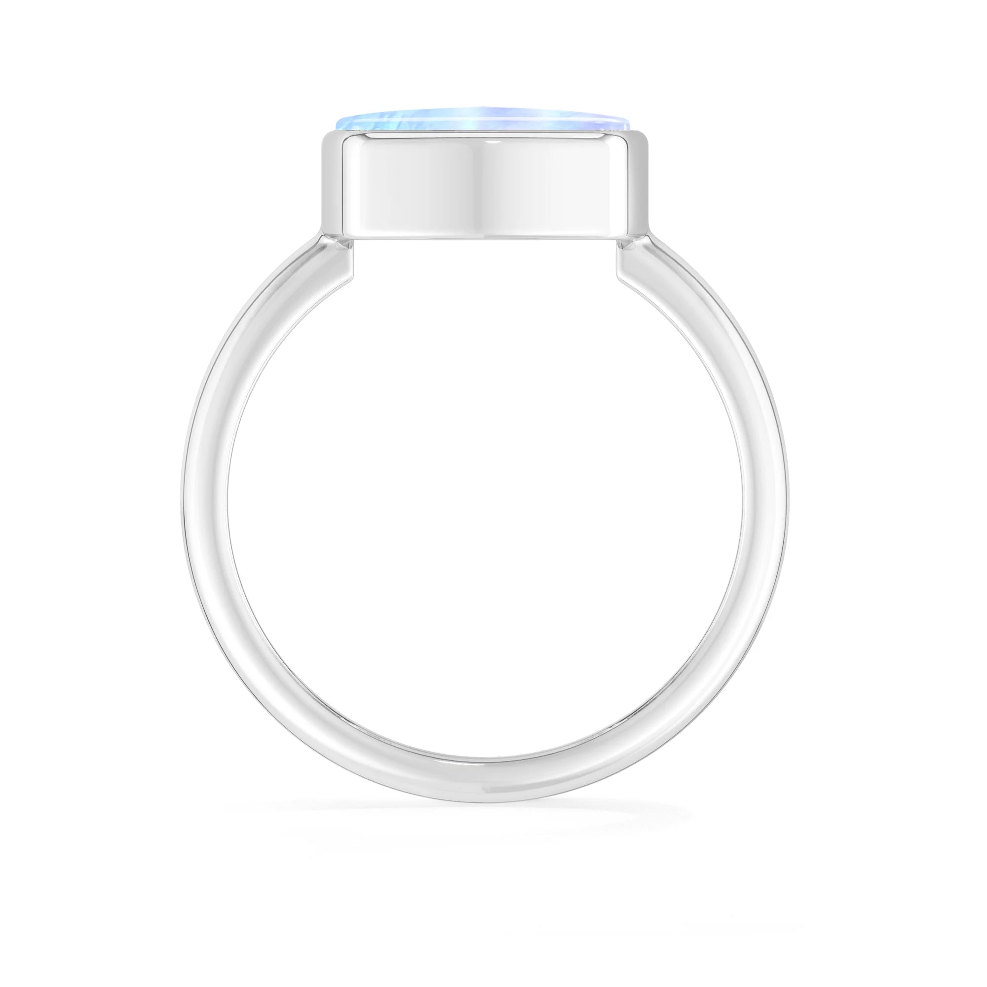 purple-moonstone bezel-set ring