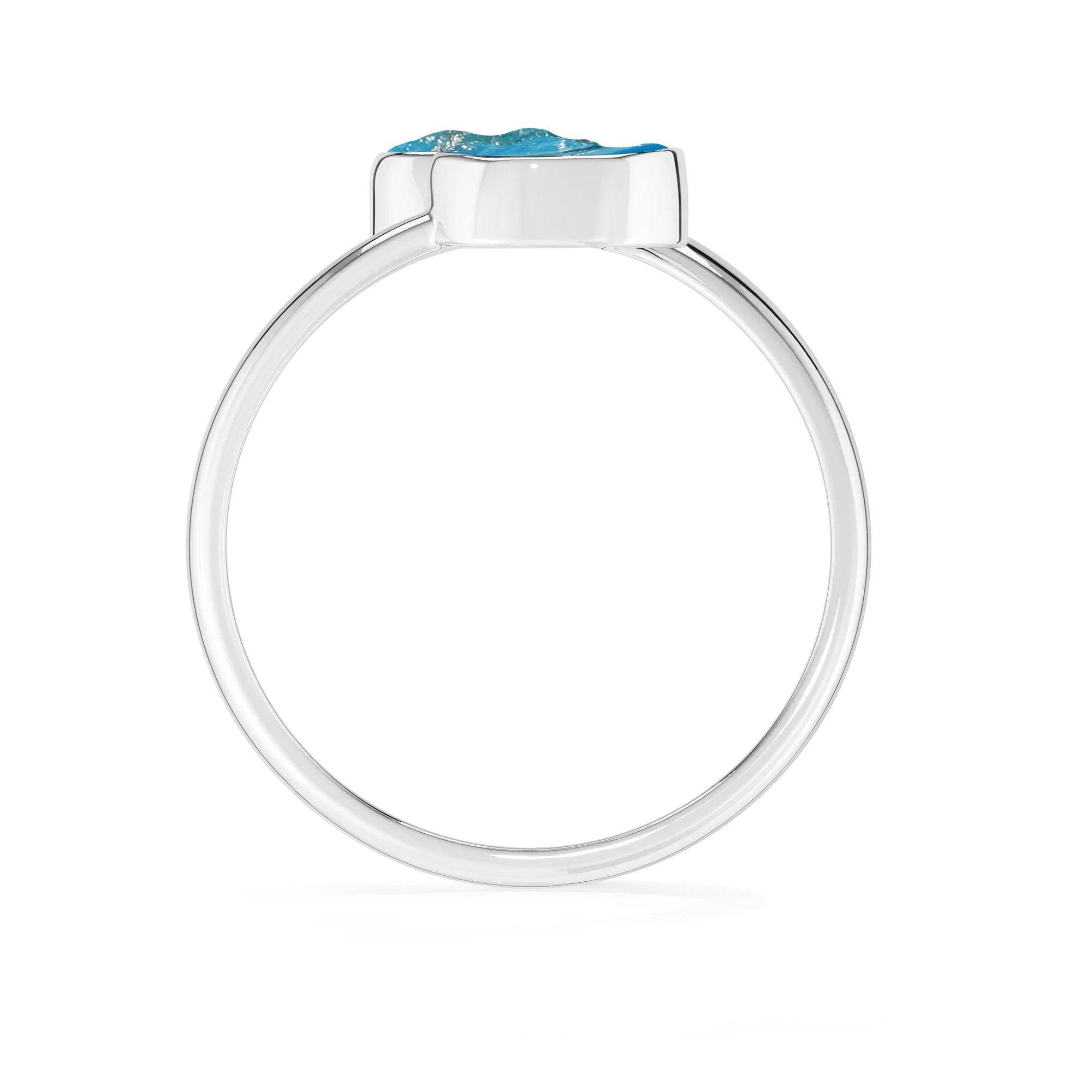 peruvian opal bezel-set ring