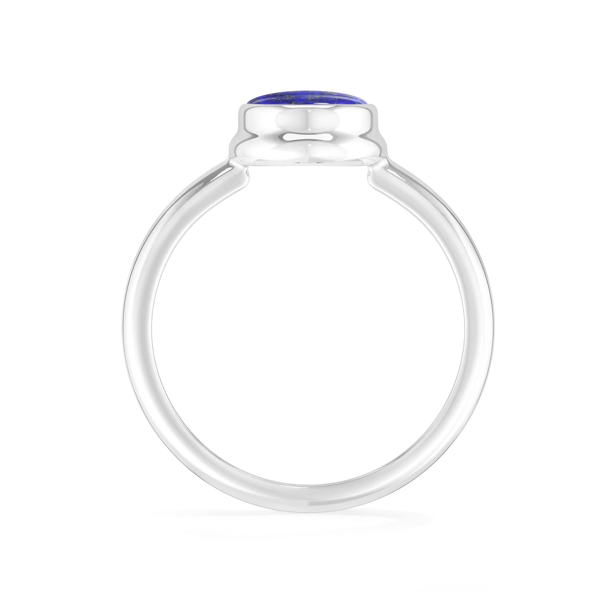 lapis-lazuli bezel-set ring