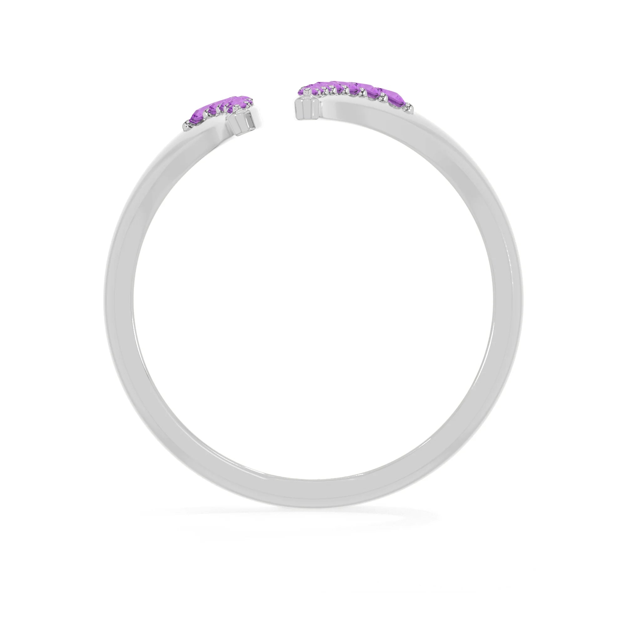 amethyst prong-set ring