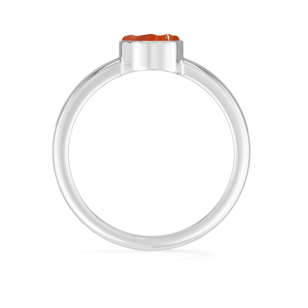 carnelian bezel-set ring