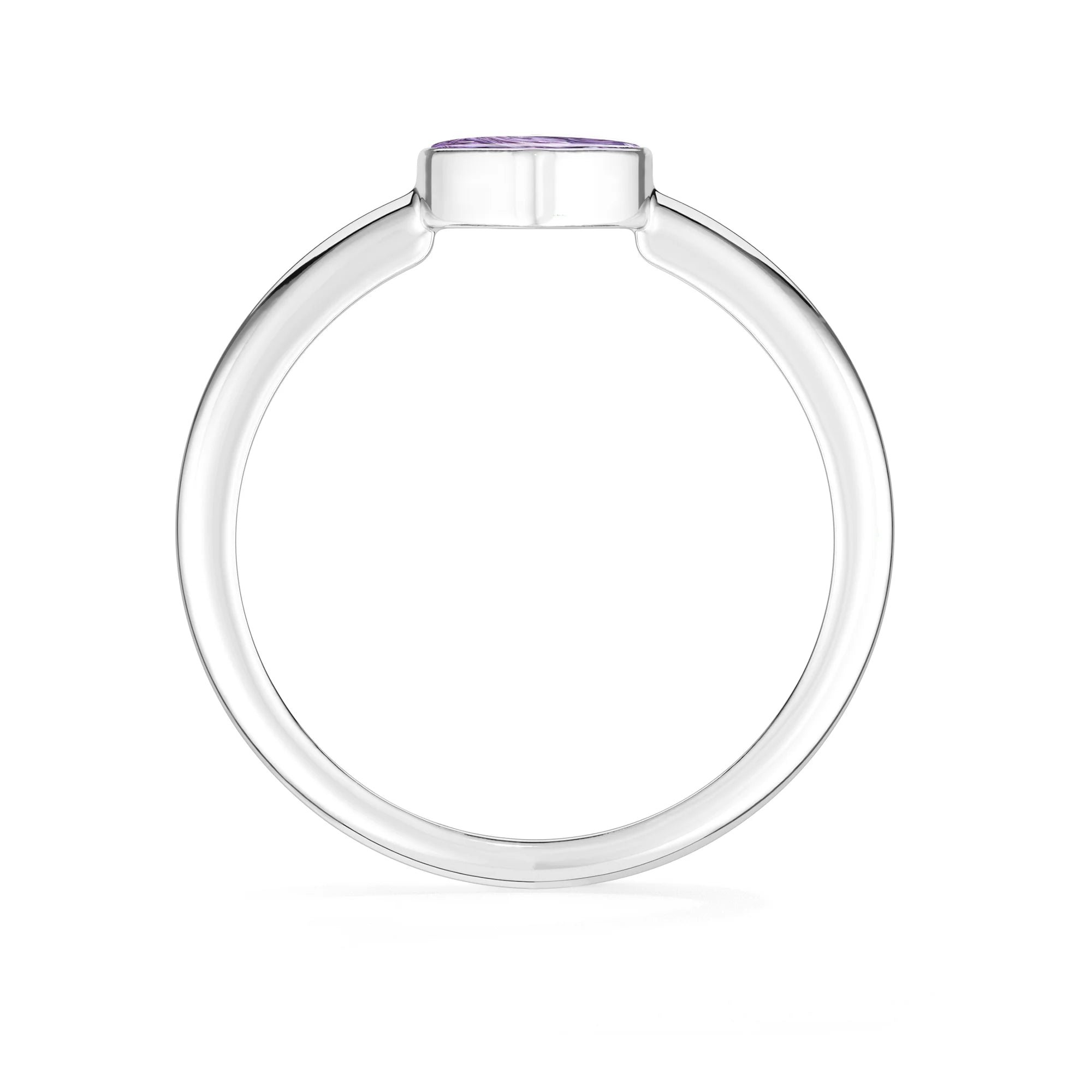 charoite bezel-set ring