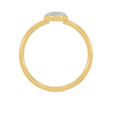 selenite stackable bezel-set ring
