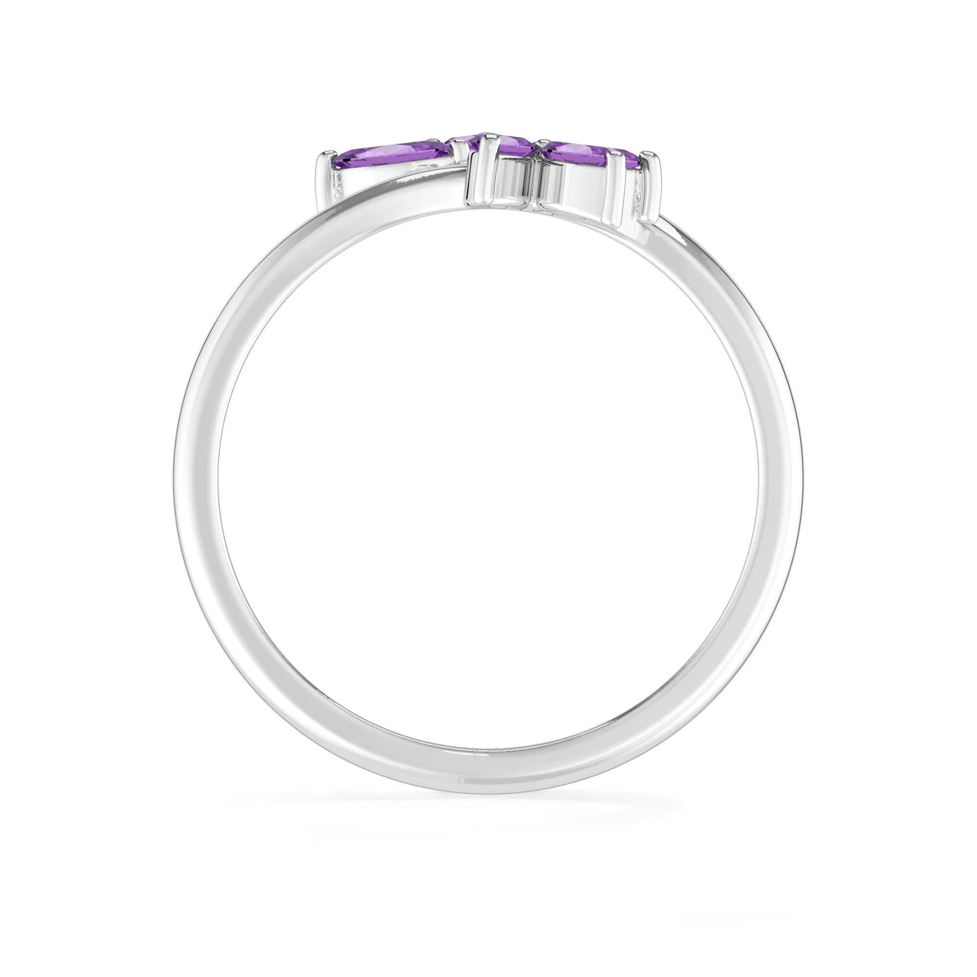 amethyst prong-set ring