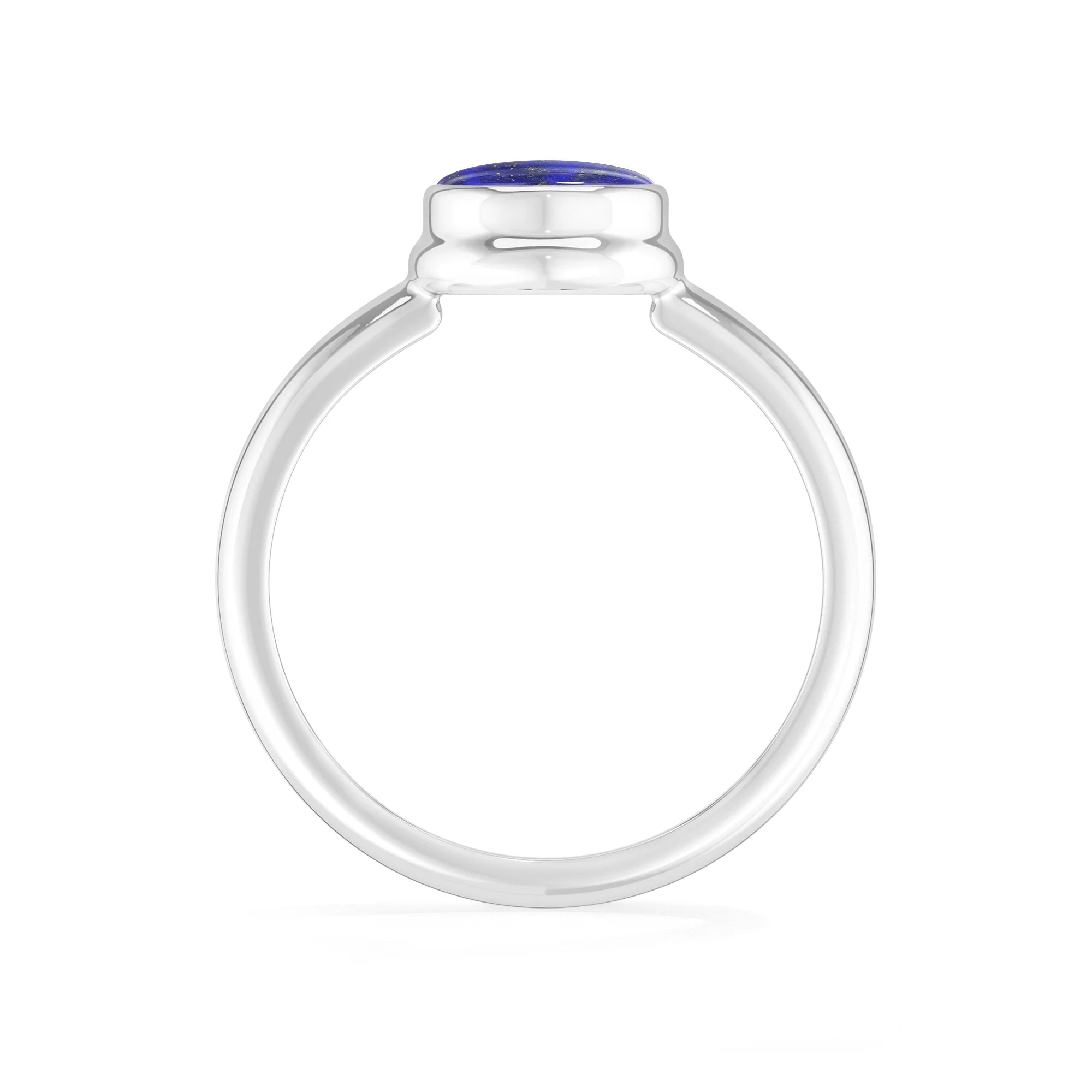 lapis-lazuli bezel-set ring