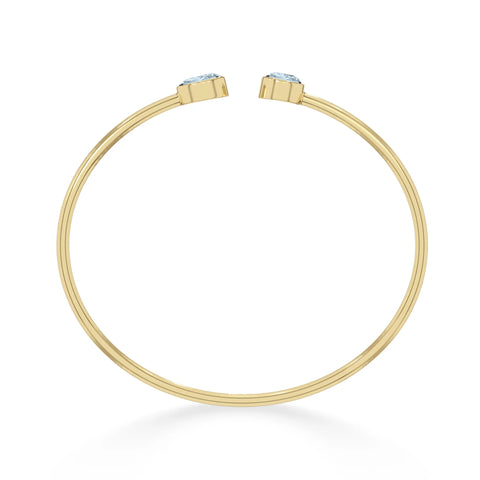 aquamarine cut bracelet