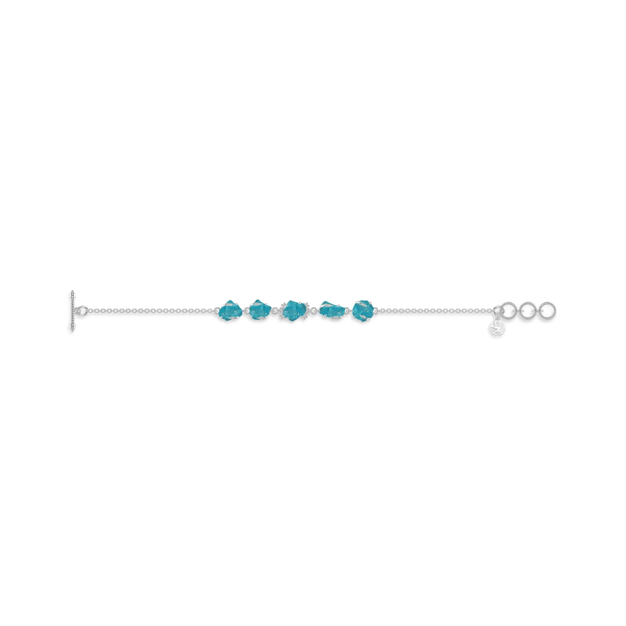 paraiba apatite rough bracelet