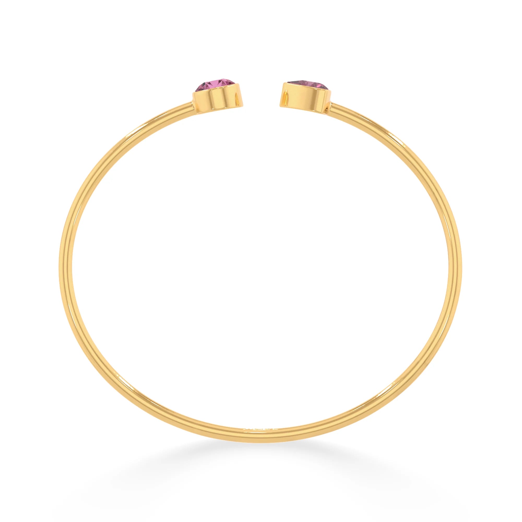 pink tourmaline cut bracelet