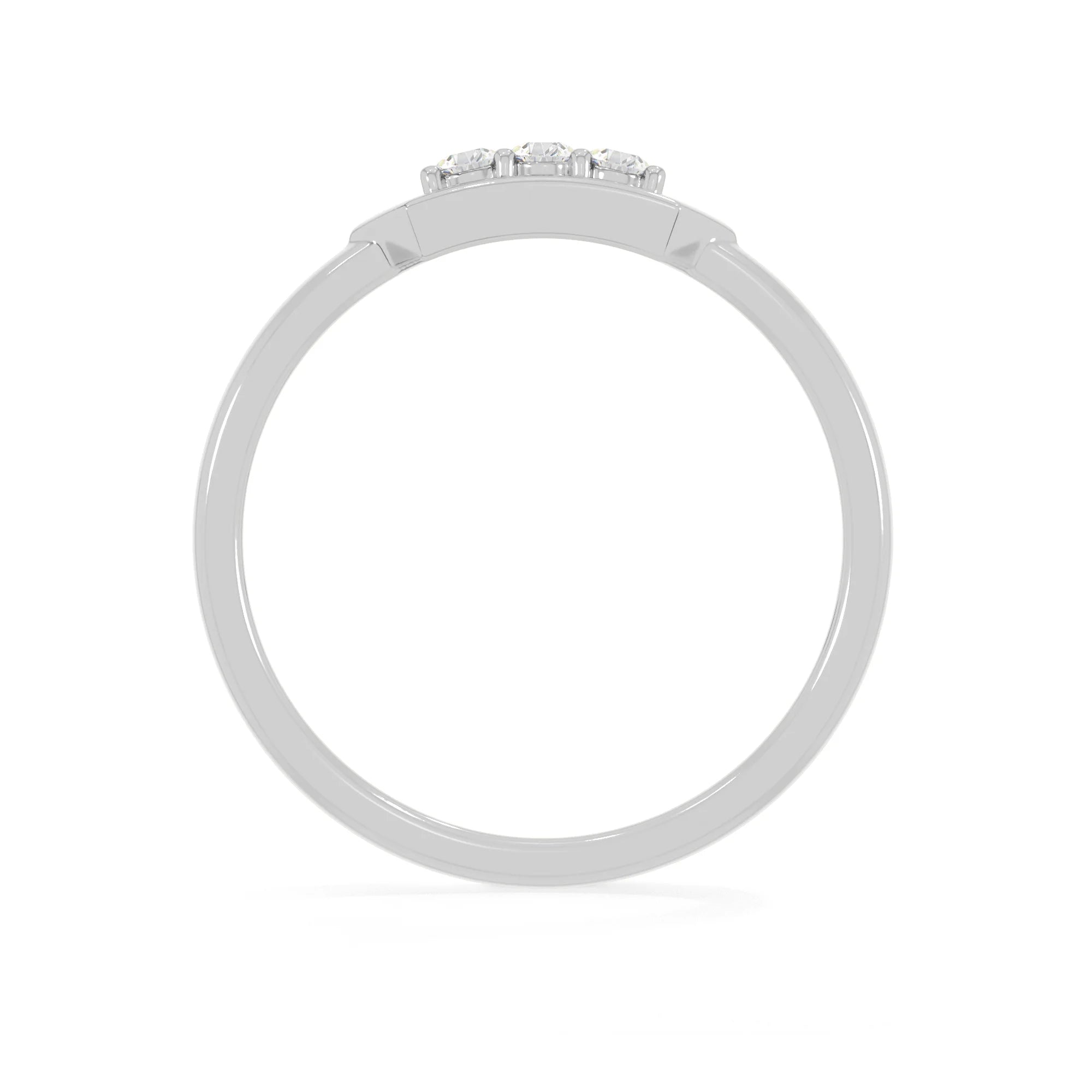 moissanite stackable prong-set ring