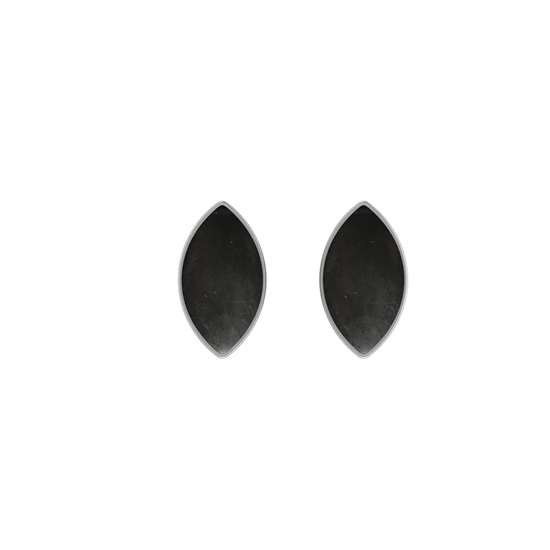 shungite cab earrings