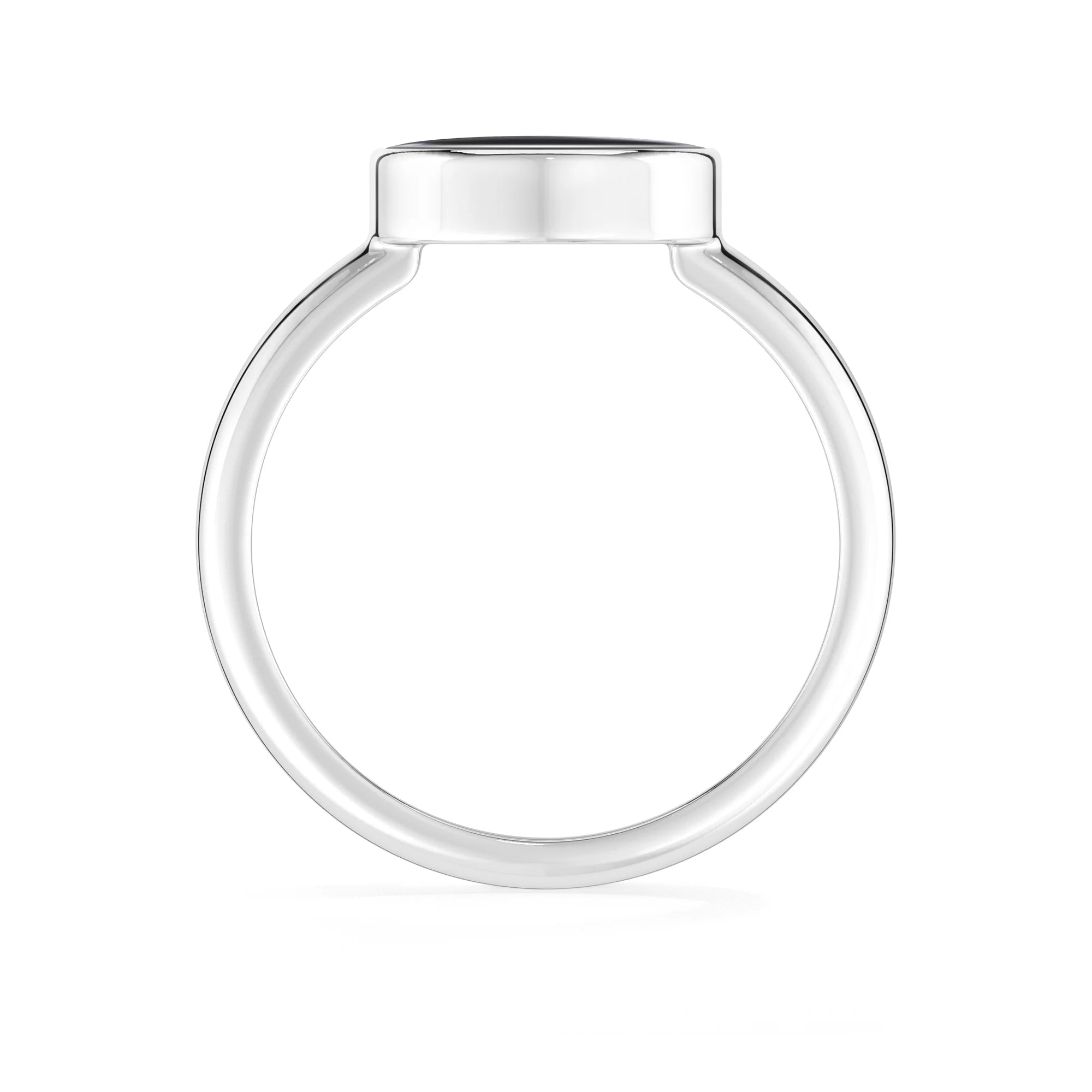 shungite bezel-set ring