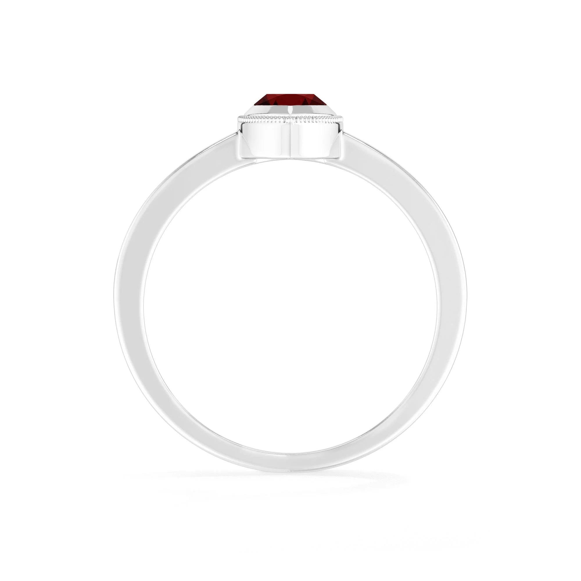 garnet bezel-set ring
