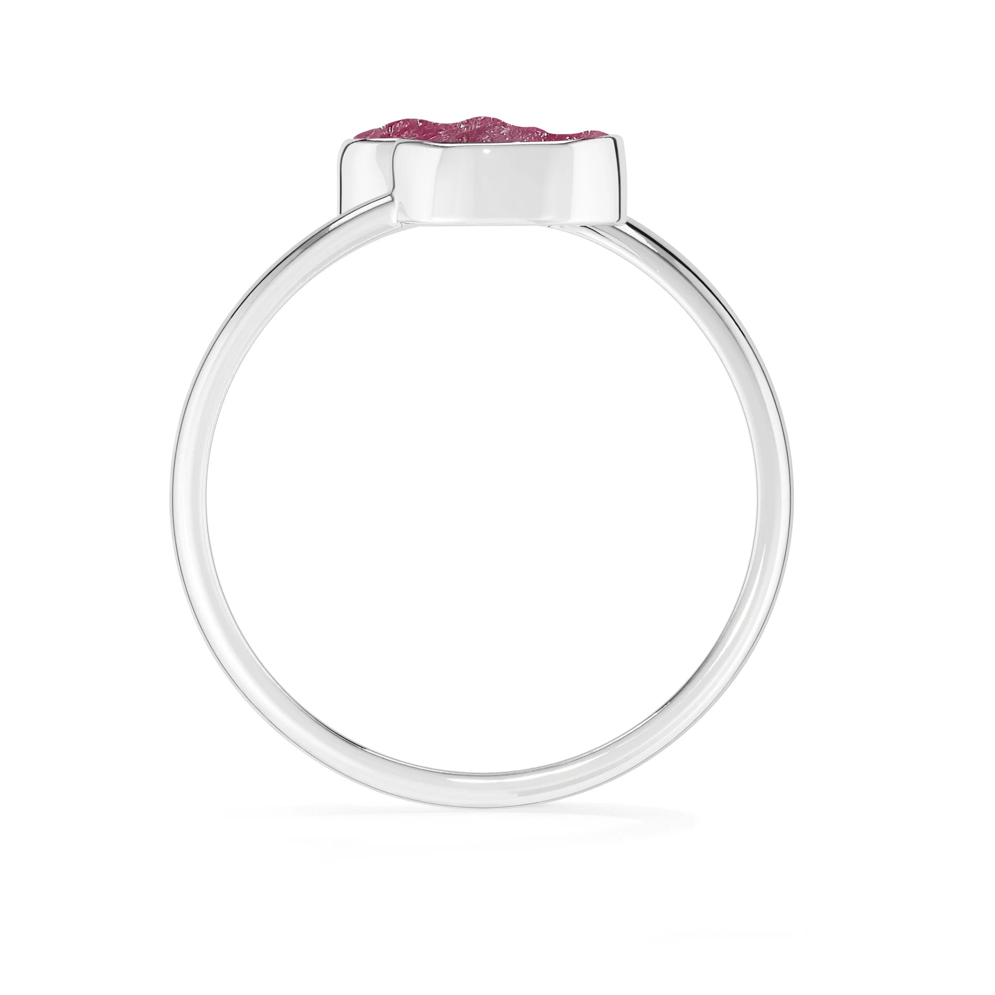 ruby stackable bezel-set ring