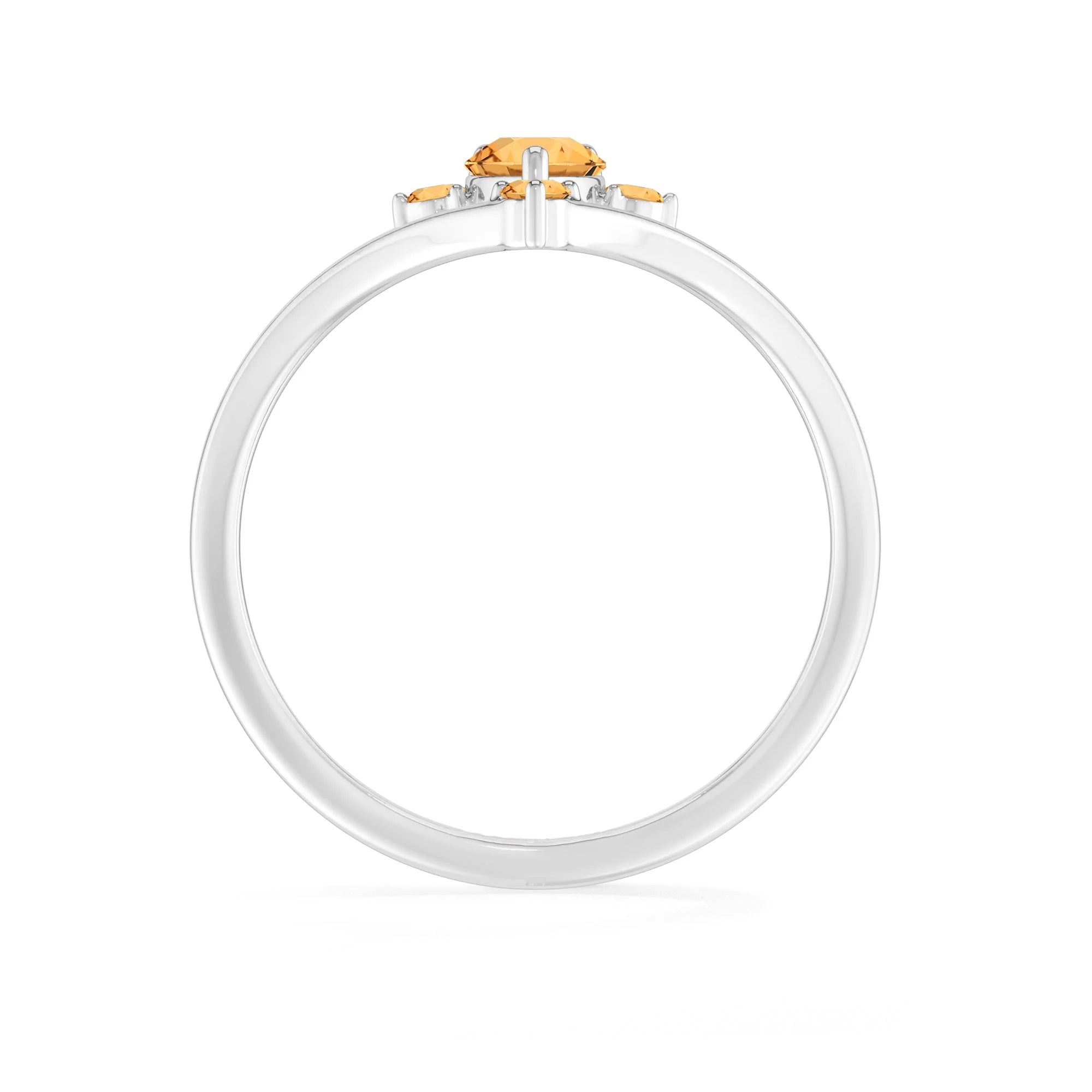 citrine prong-set ring