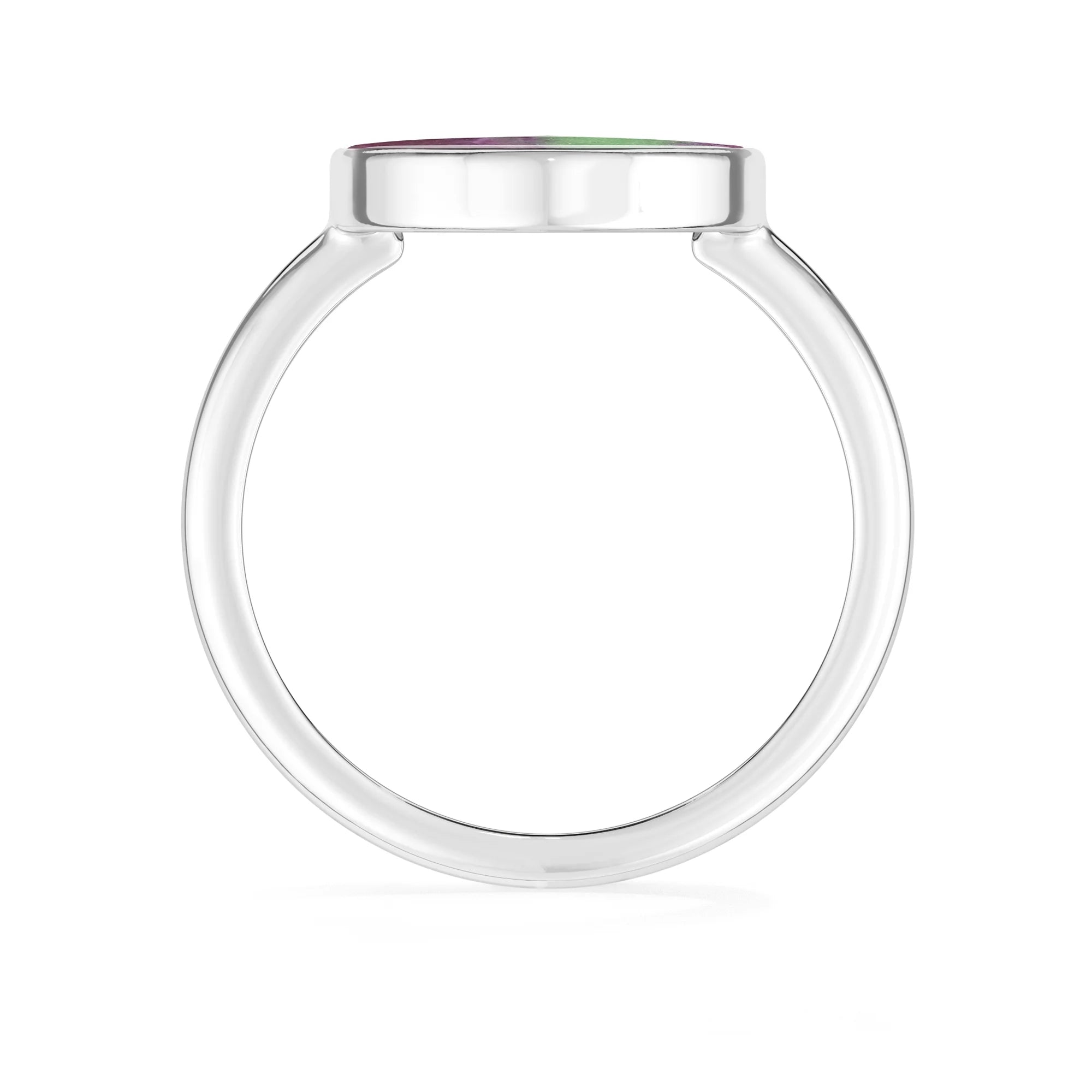 ruby-zoisite bezel-set ring