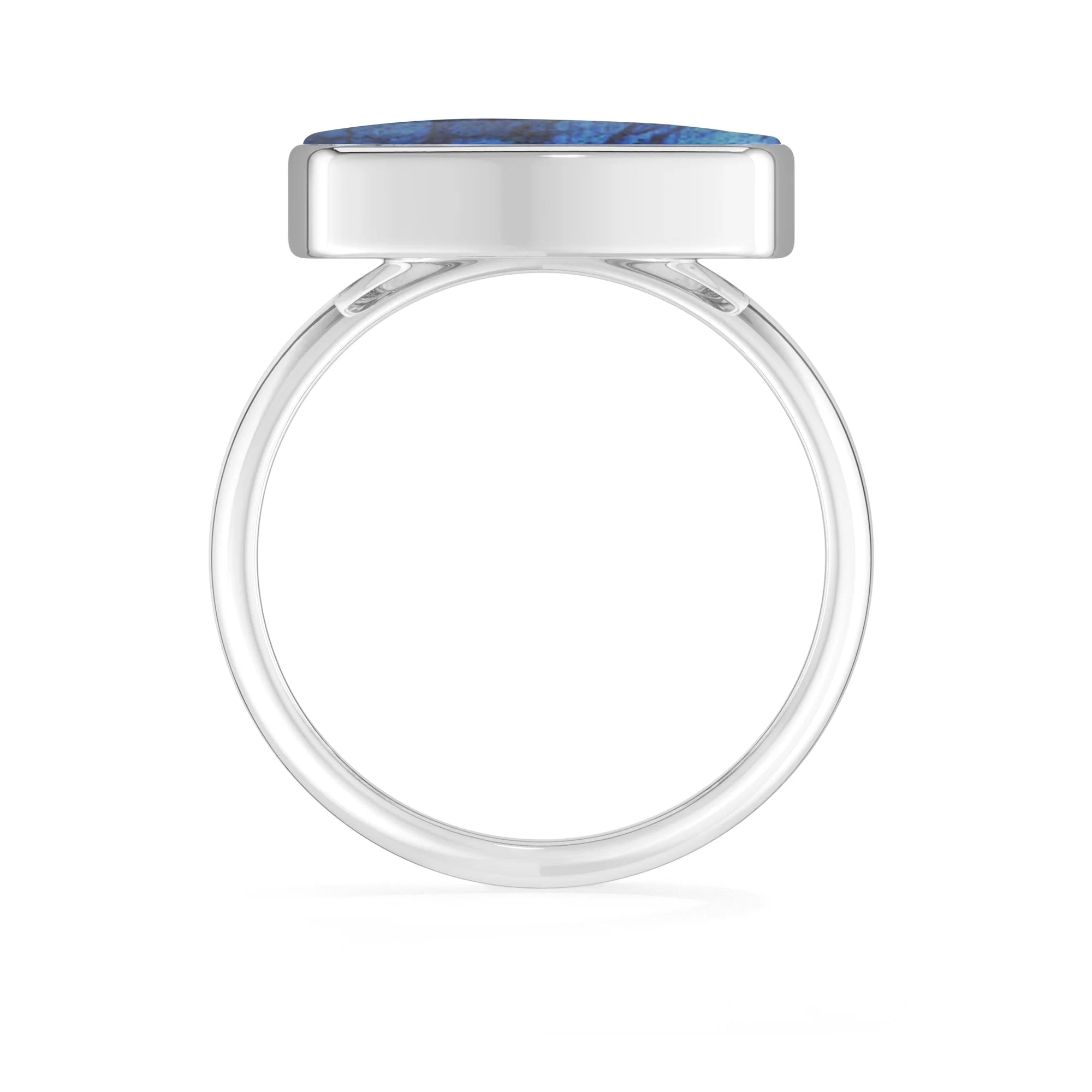 labradorite bezel-set ring