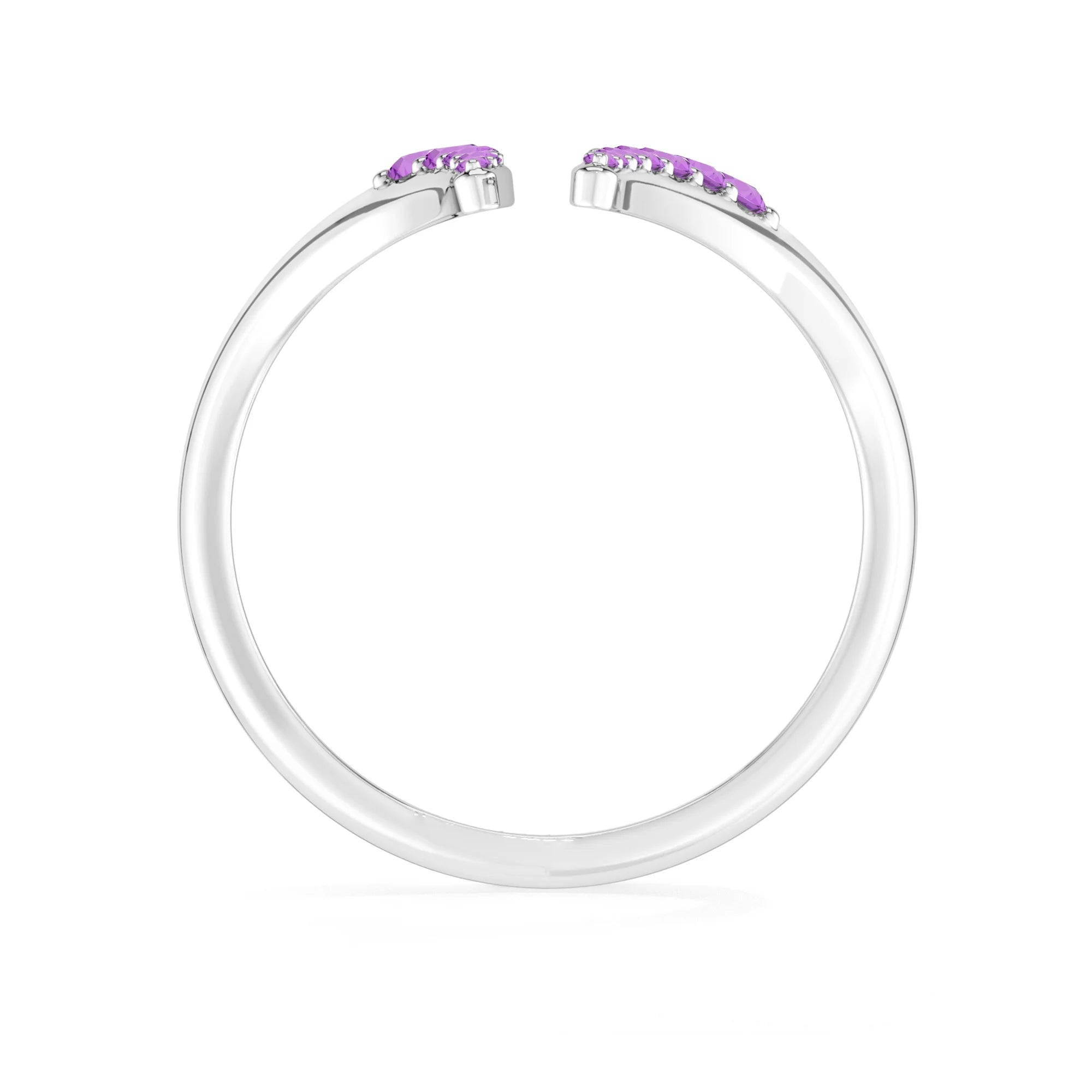amethyst prong-set ring