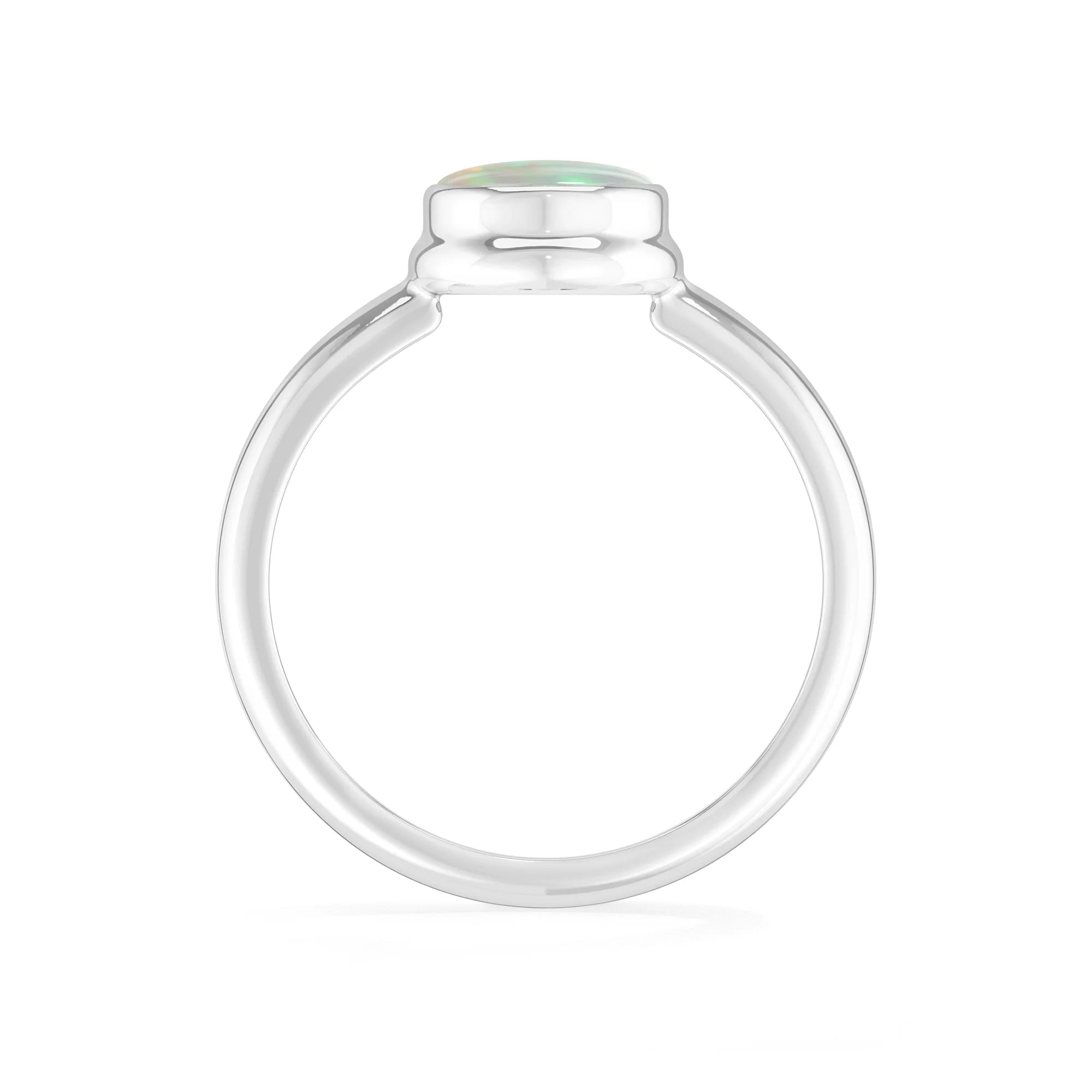 ethiopian-opal bezel-set ring
