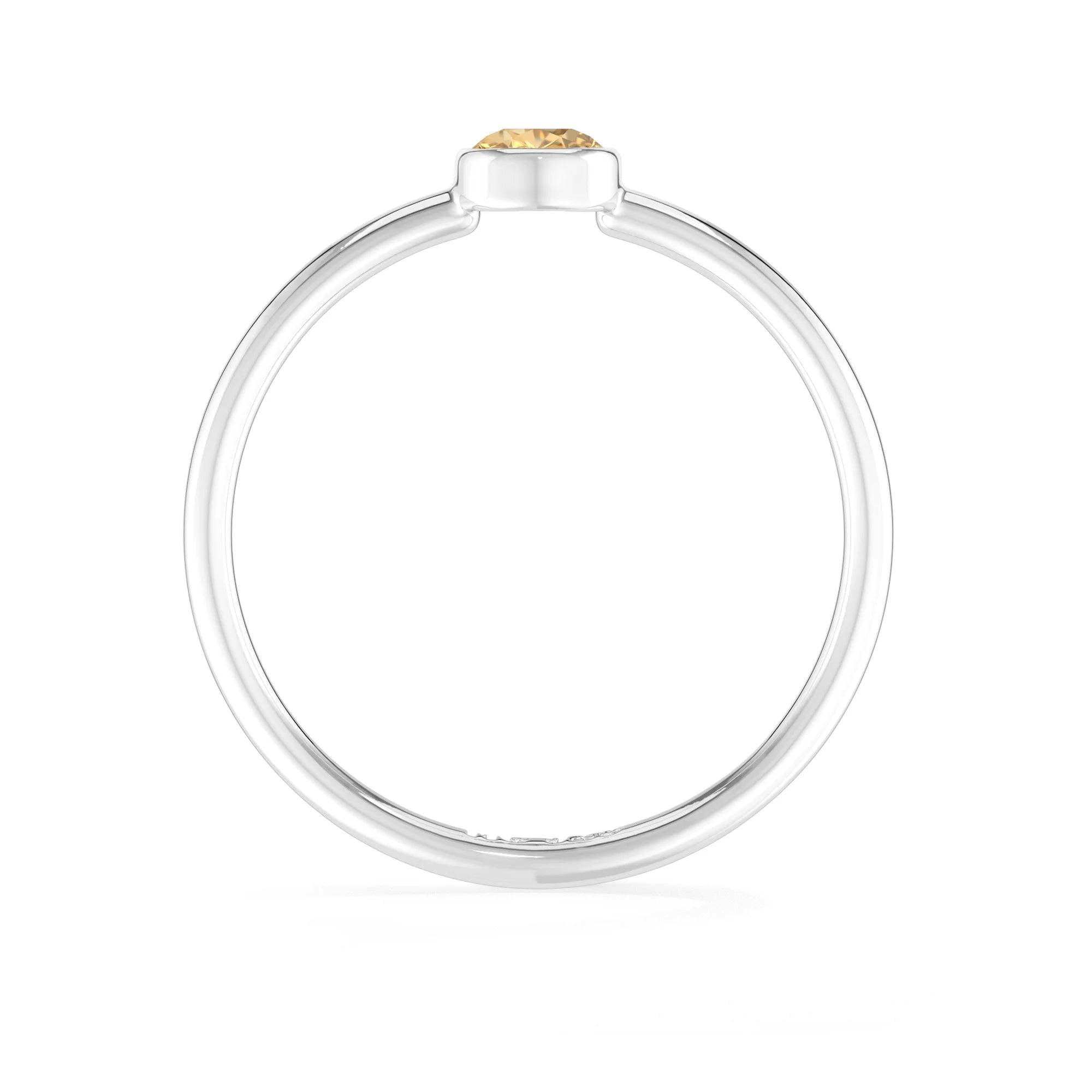 chrome Diopside stackable bezel-set ring