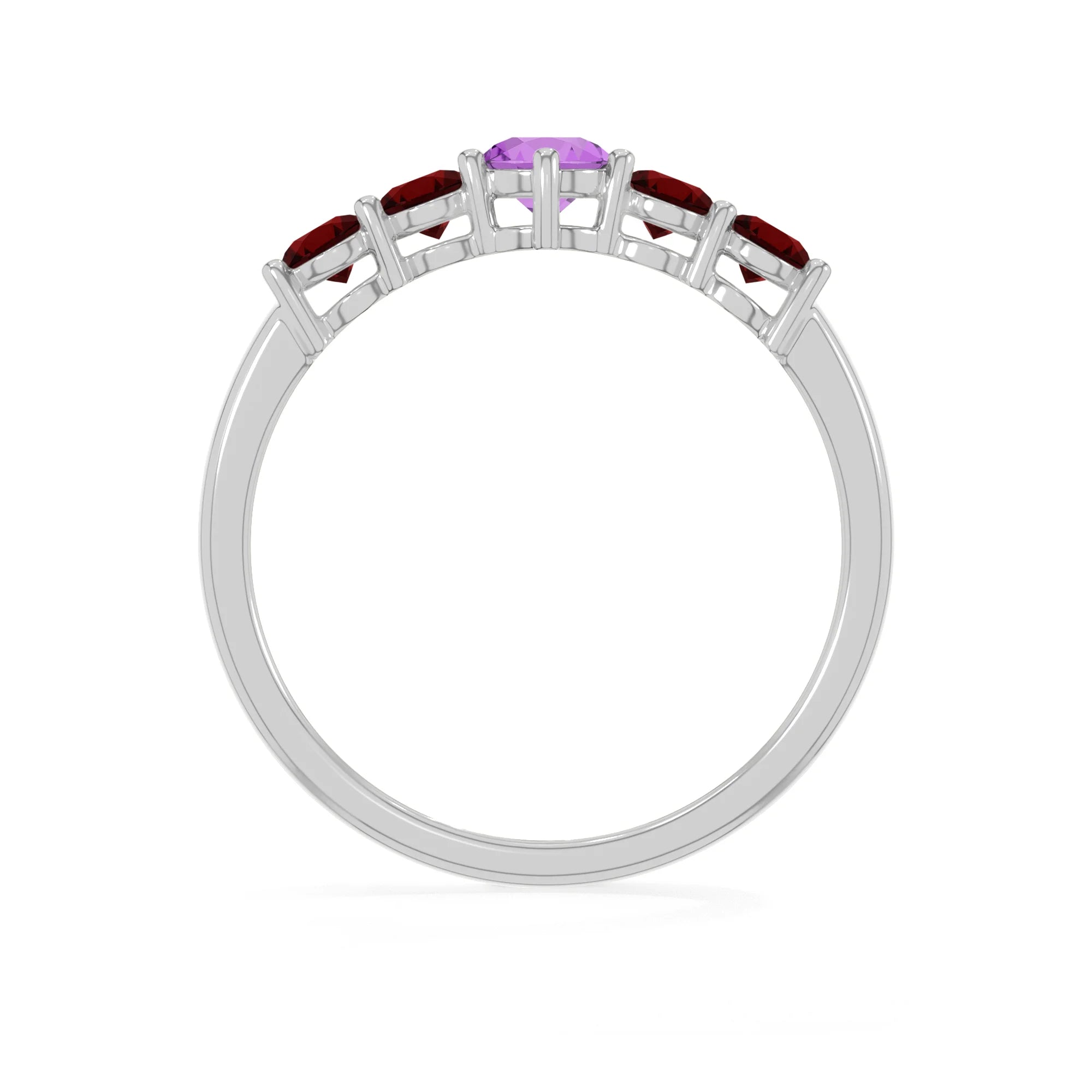 natural amethyst rings for women in sterling silver