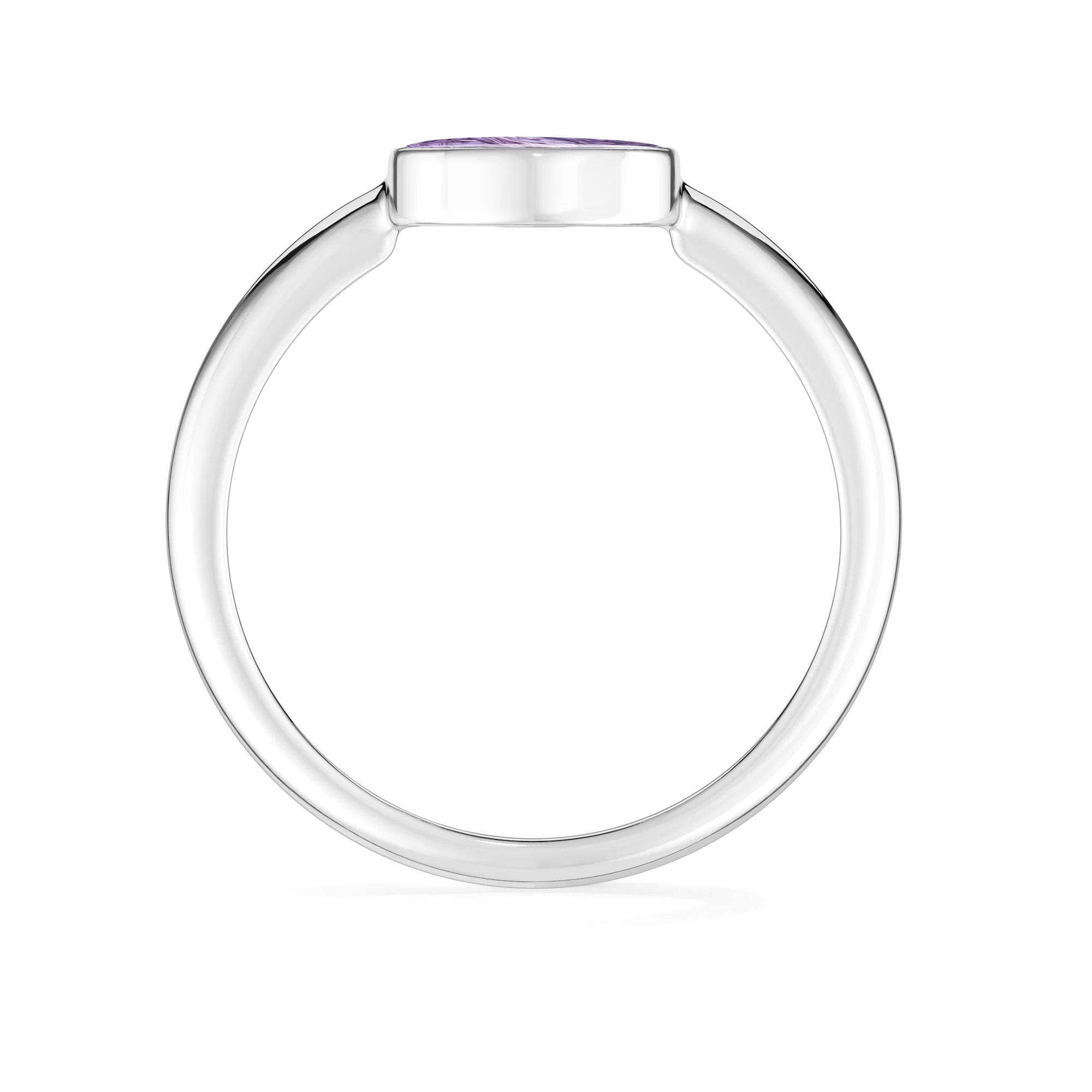 charoite bezel-set ring