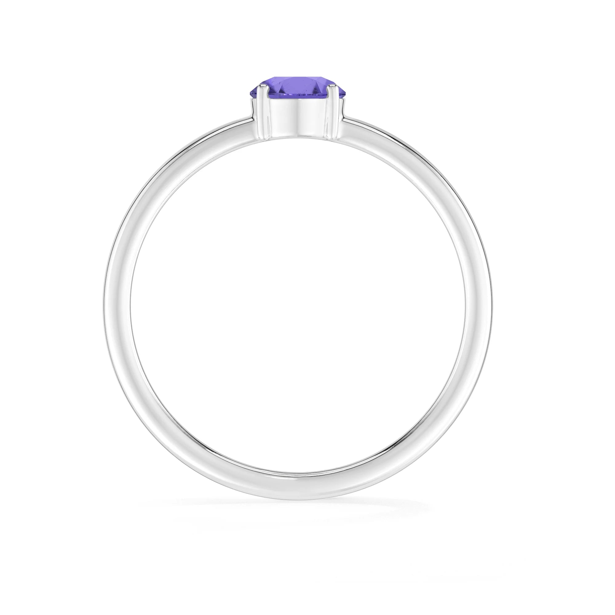 tanzanite stackable prong-set ring