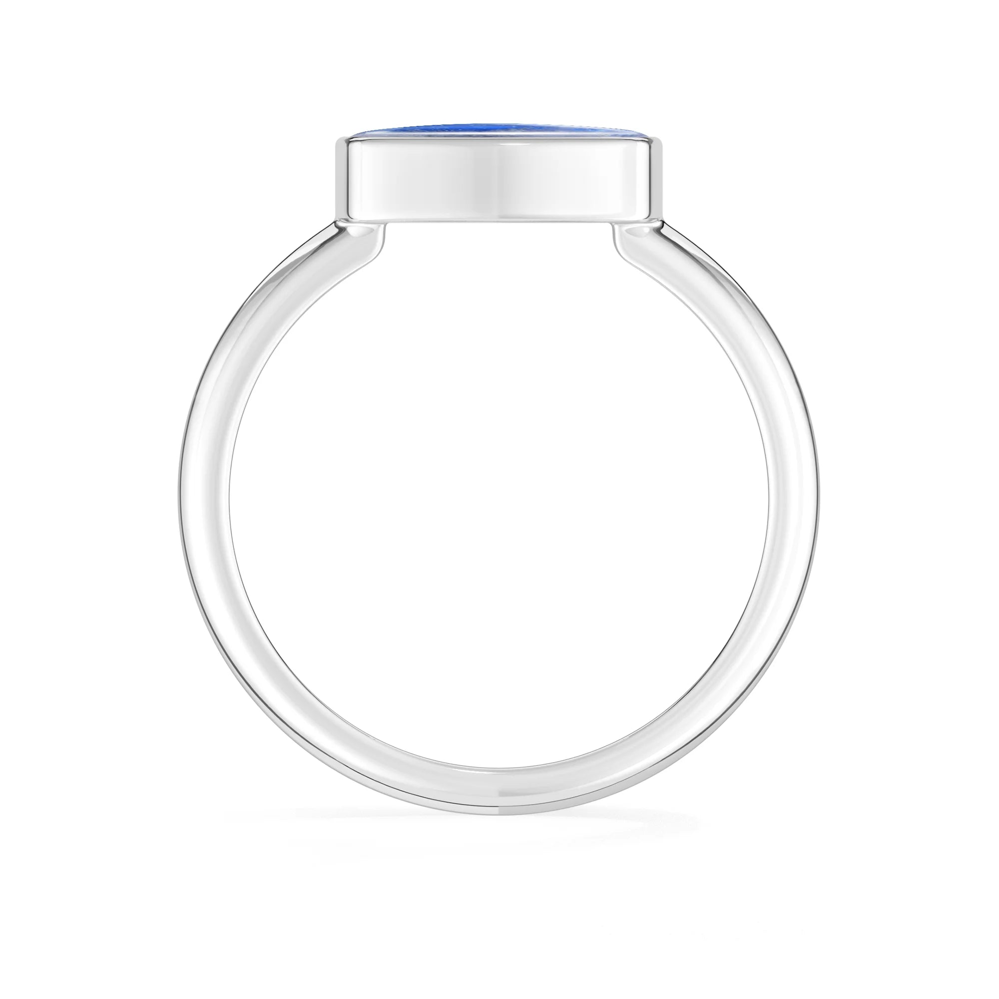 blue-moonstone bezel-set ring
