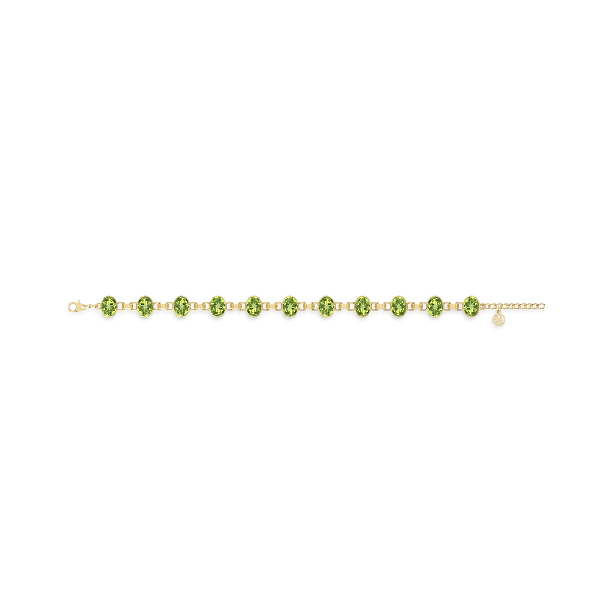 peridot chain bracelet