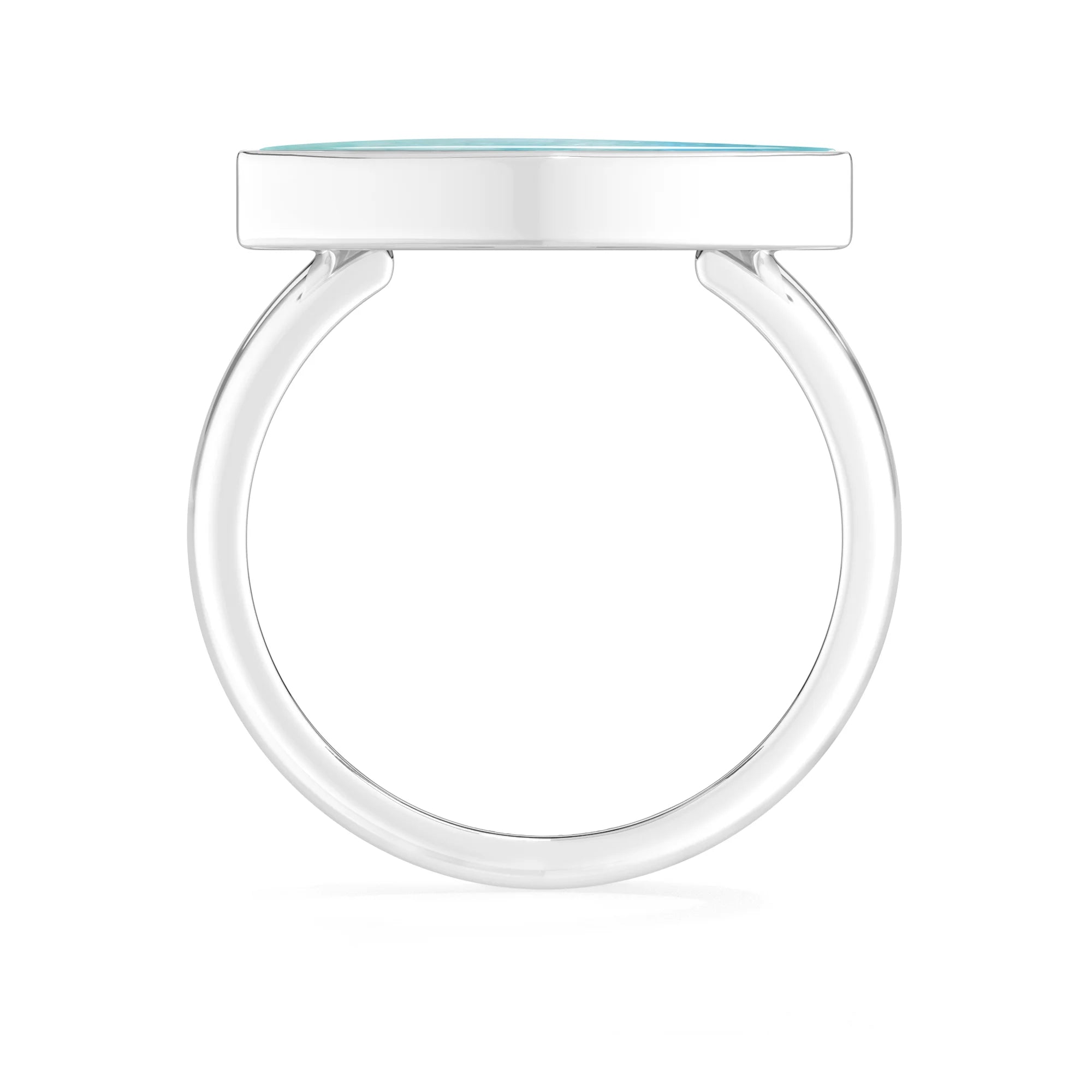 green-moonstone bezel-set ring