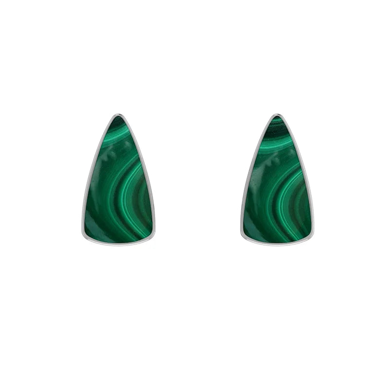 malachite cab earrings