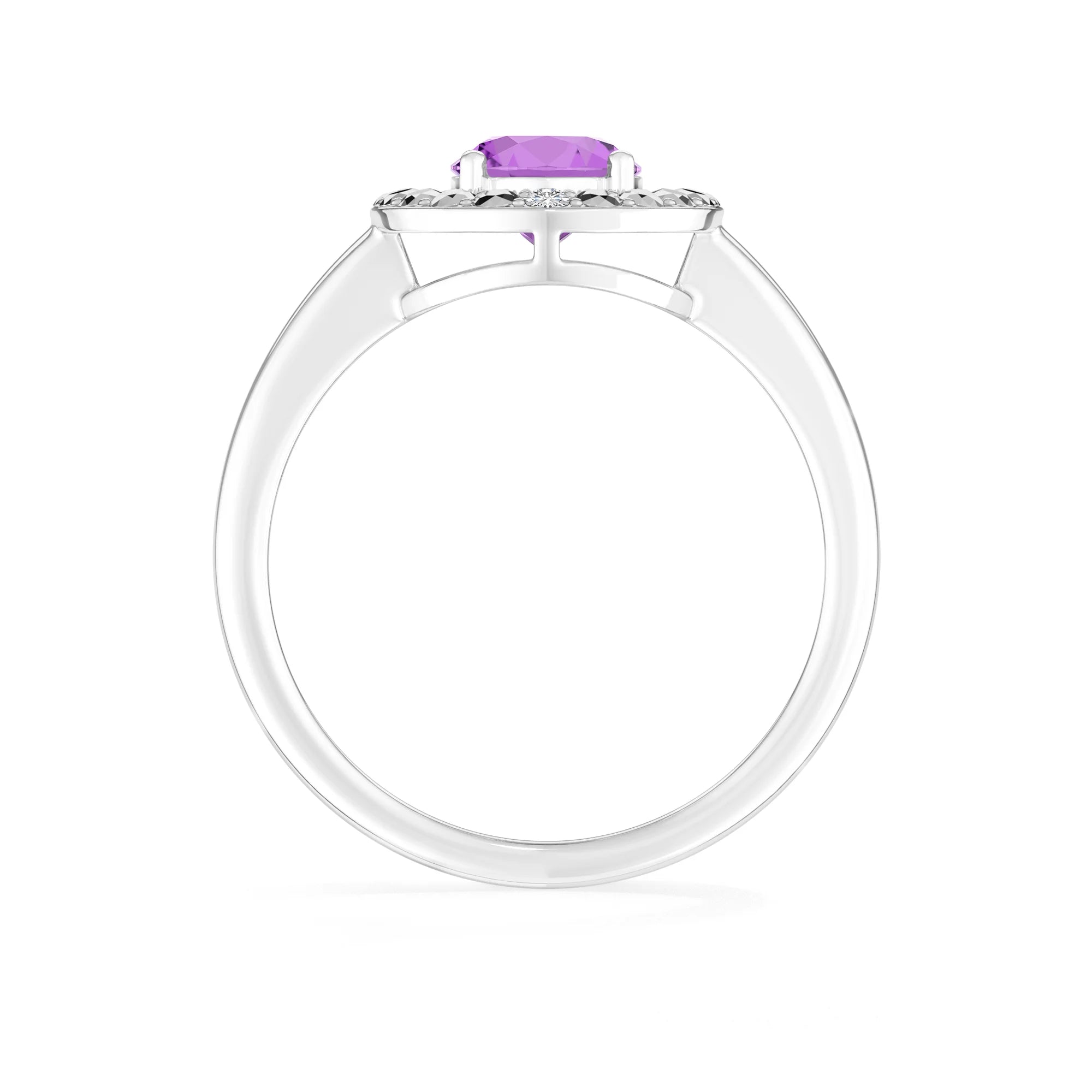 amethyst prong-set ring