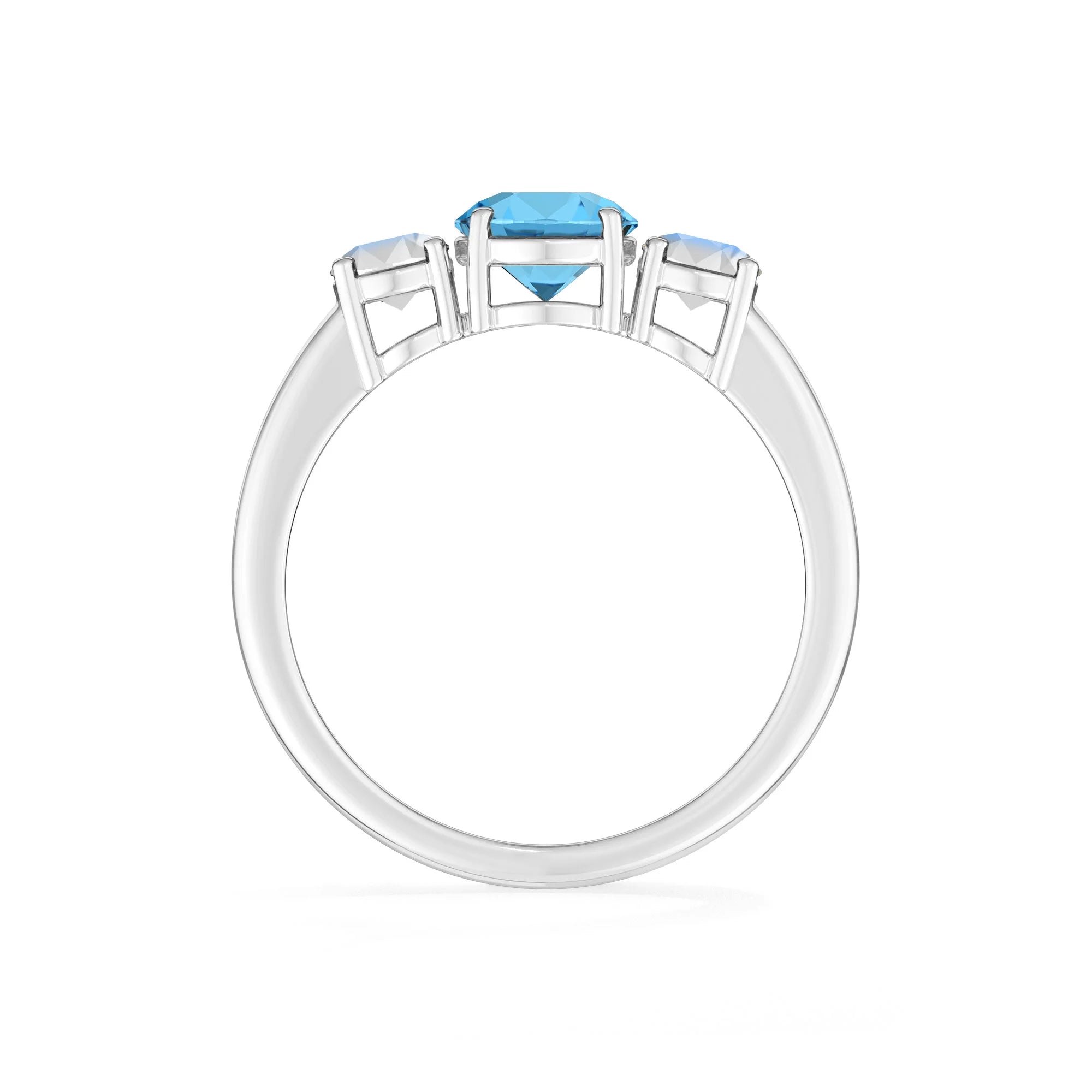 natural swiss blue topaz ring