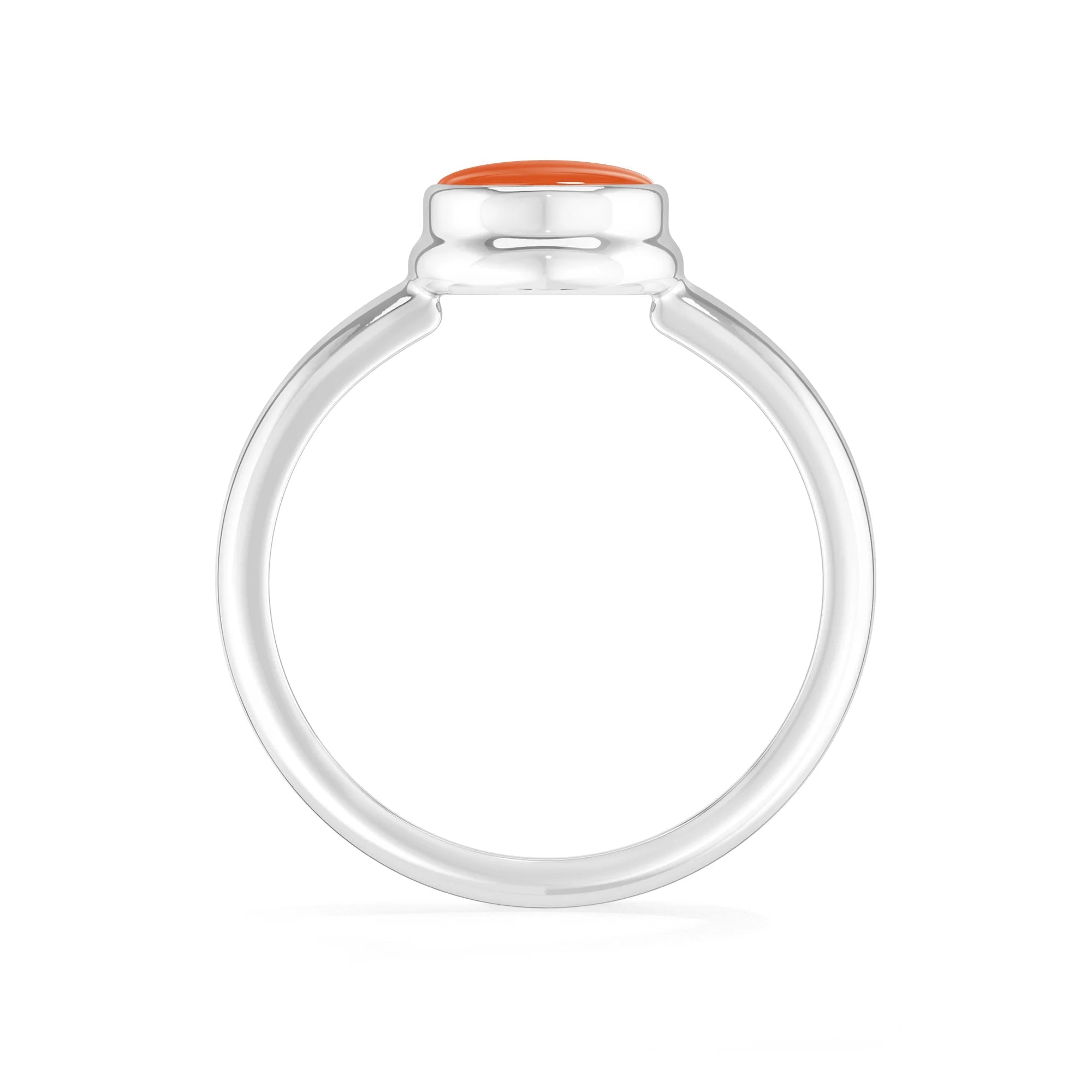 carnelian bezel-set ring