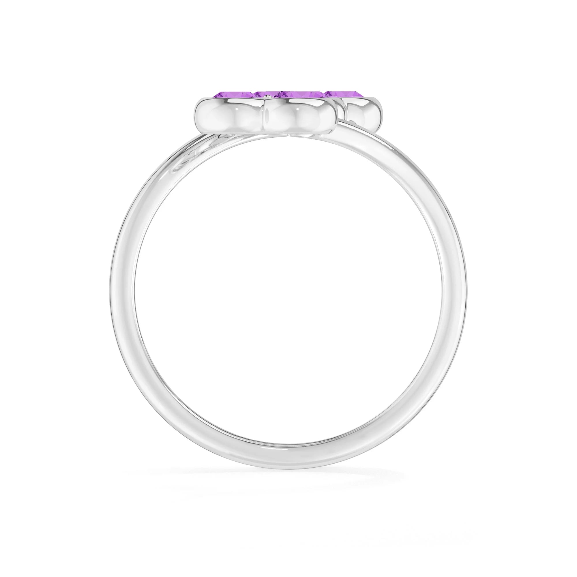 amethyst bezel-set ring