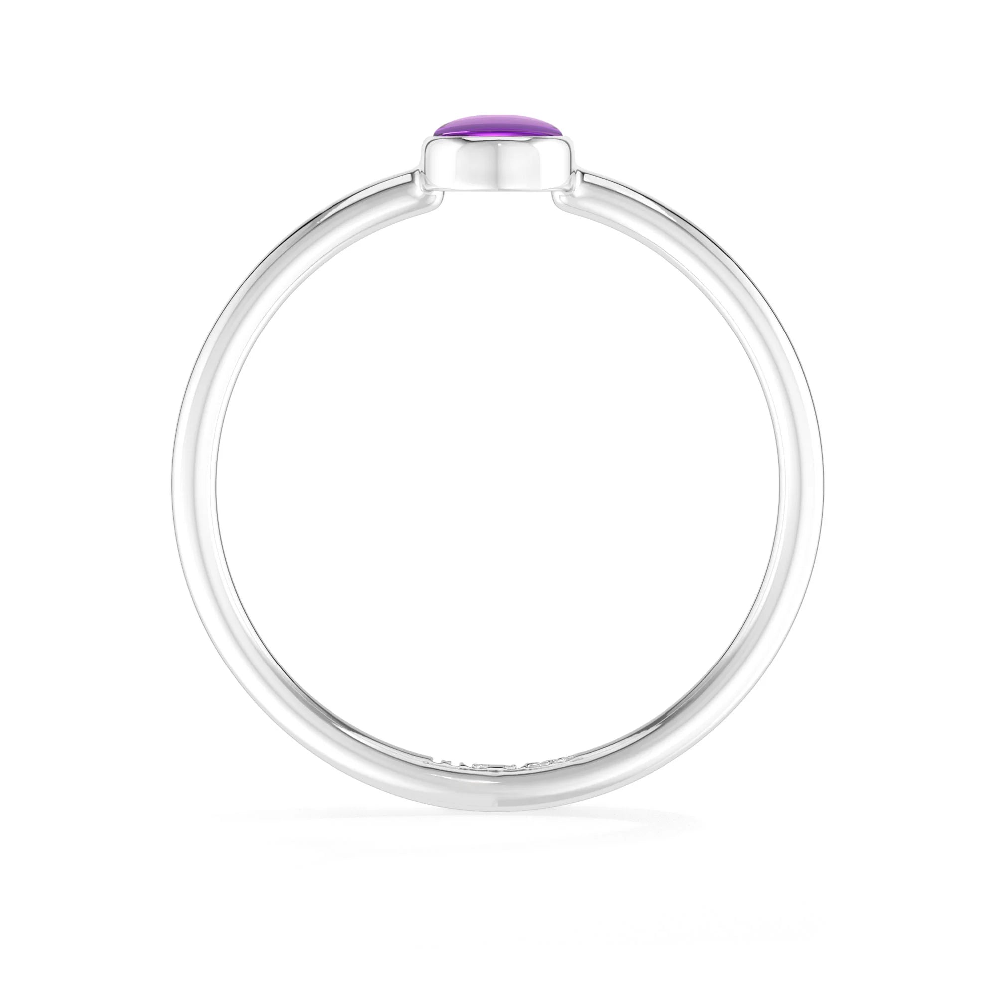 amethyst bezel-set ring