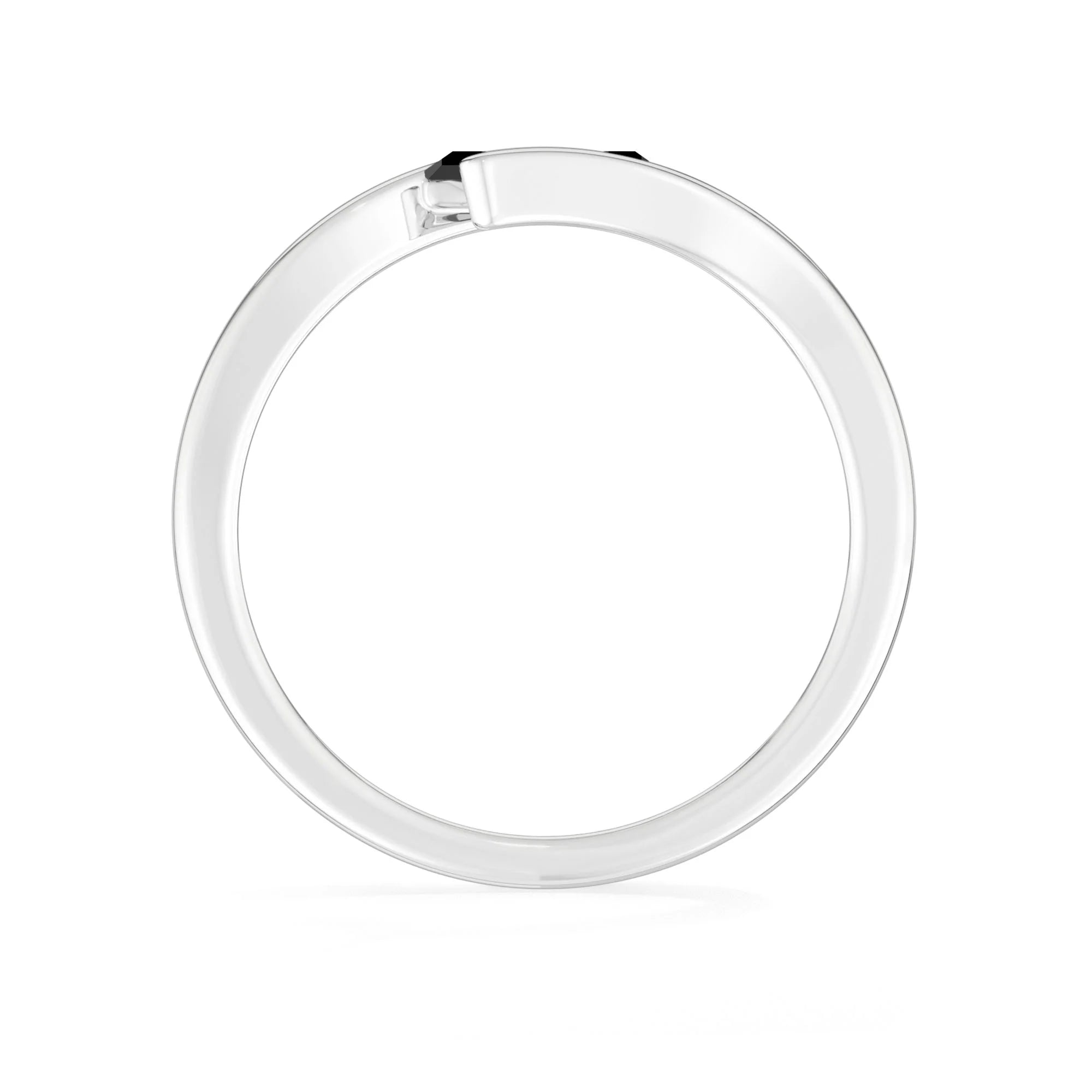 black-tourmaline bezel-set ring