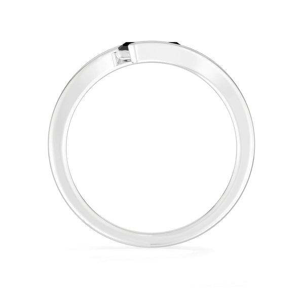 black-tourmaline bezel-set ring